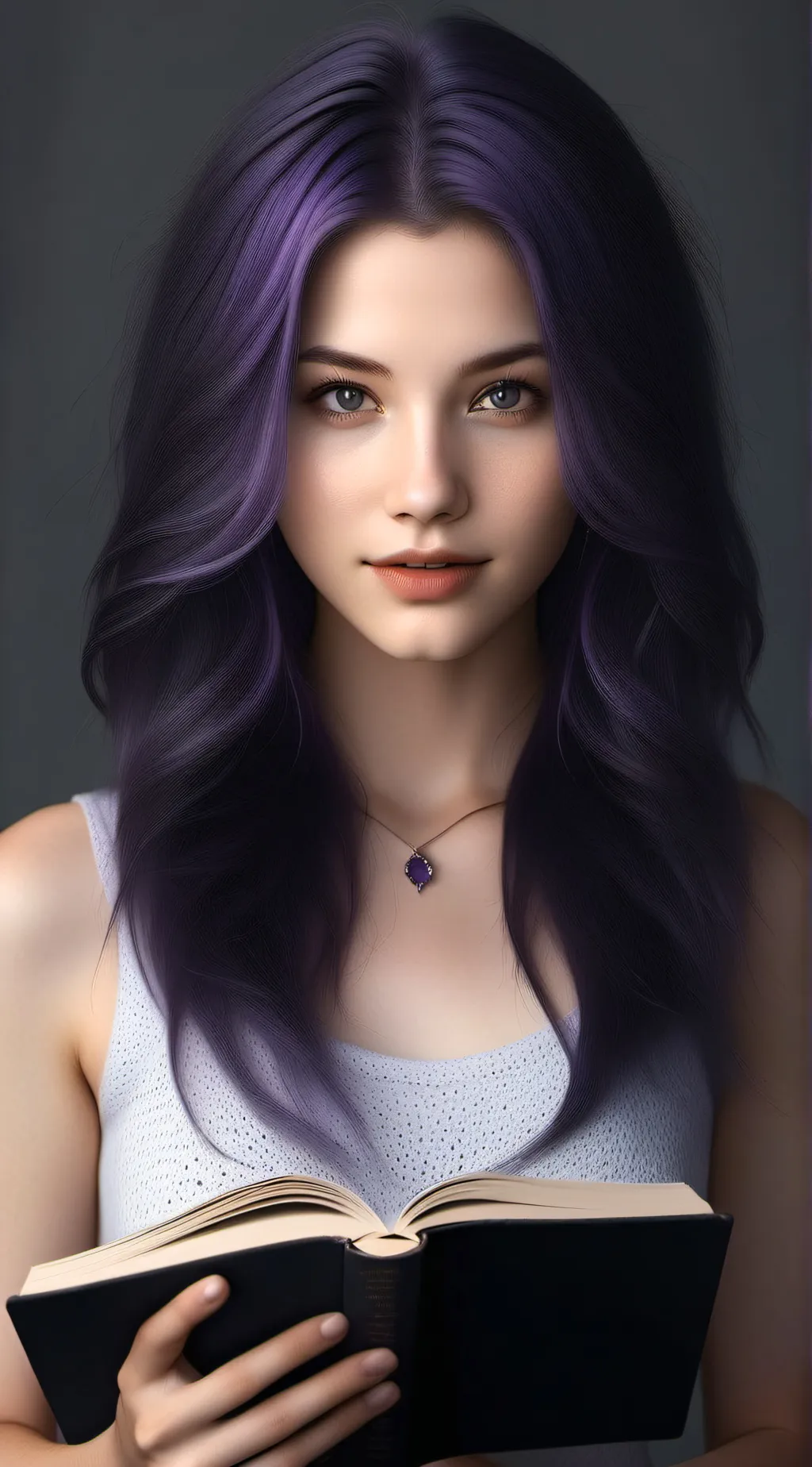 ai character: Violet background
