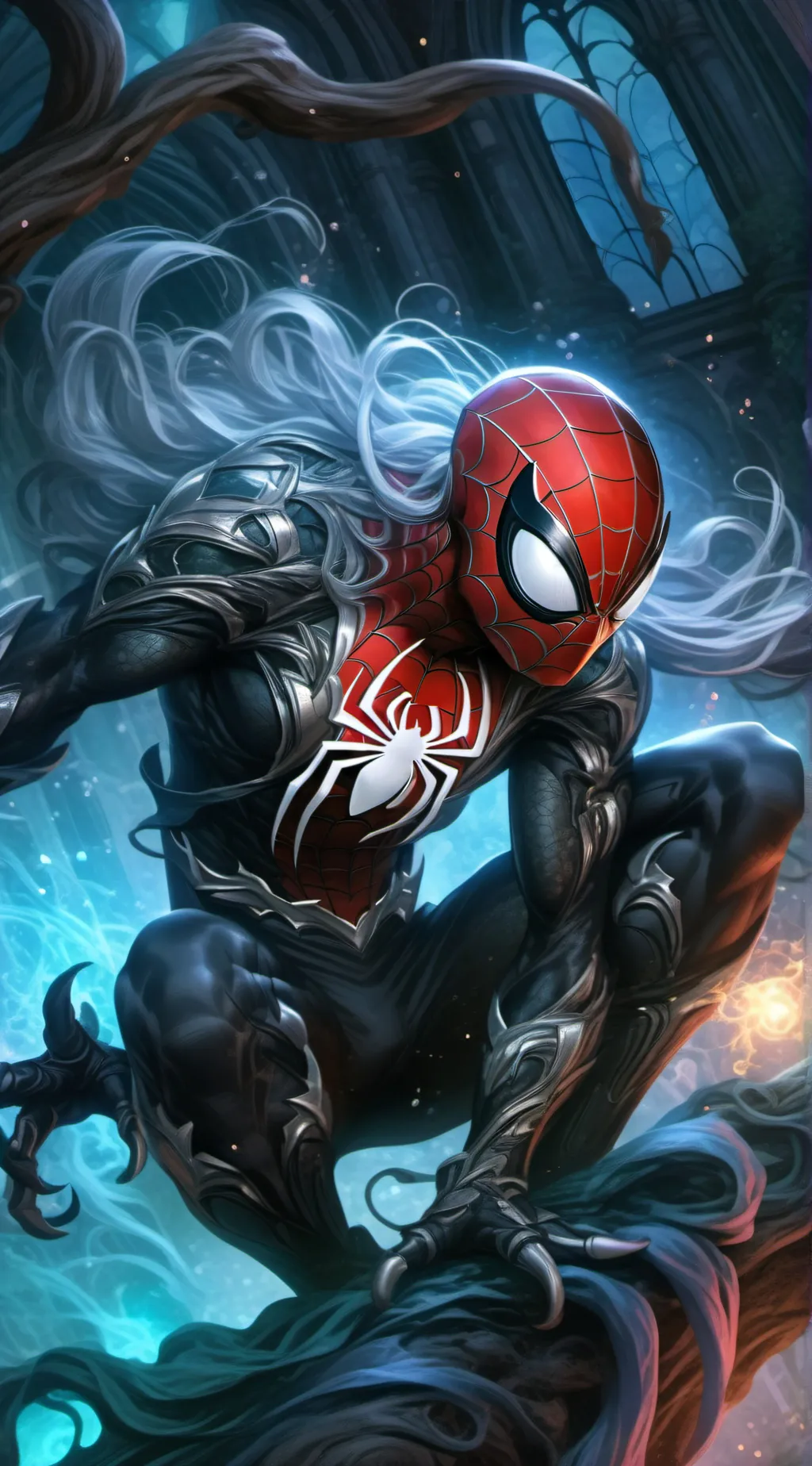 ai character: Spiderman background
