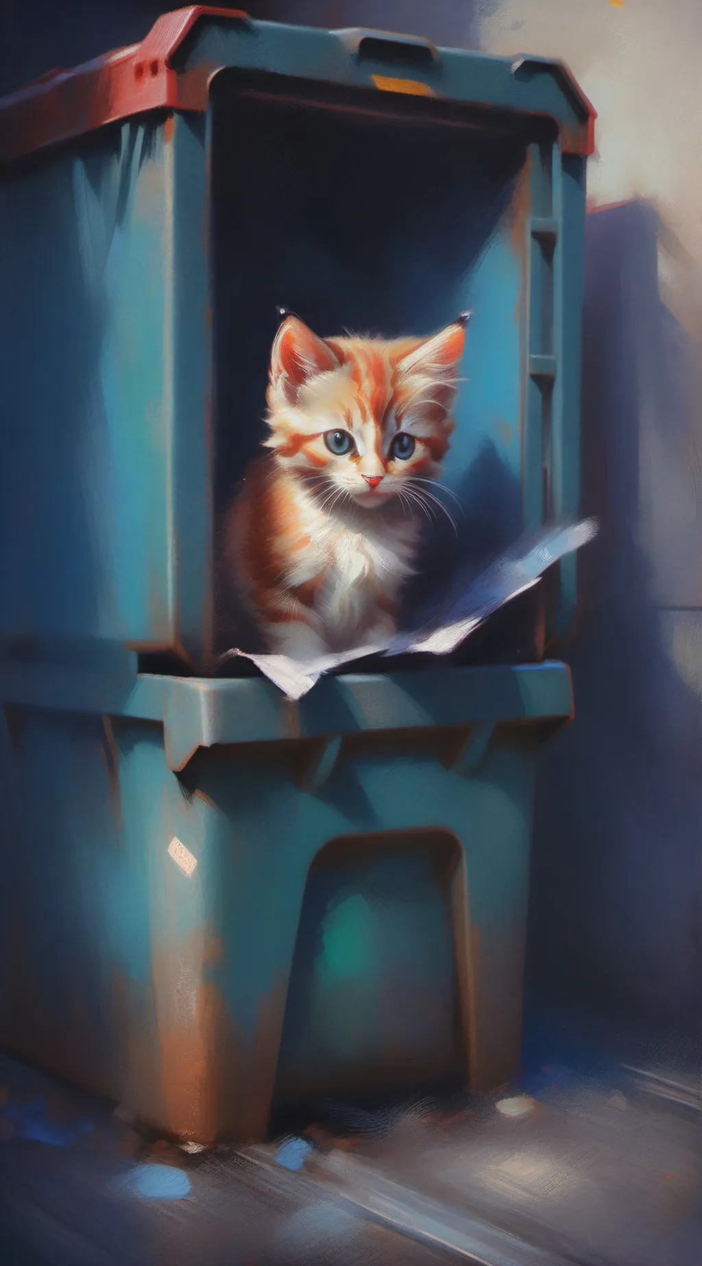 ai character: abused cat background