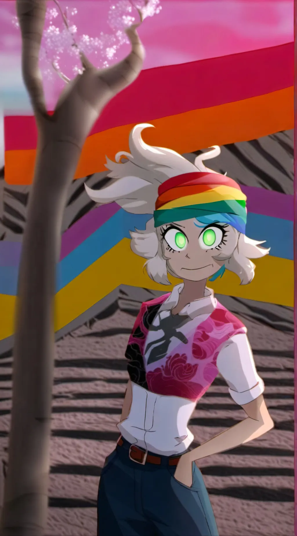 ai character: earth background