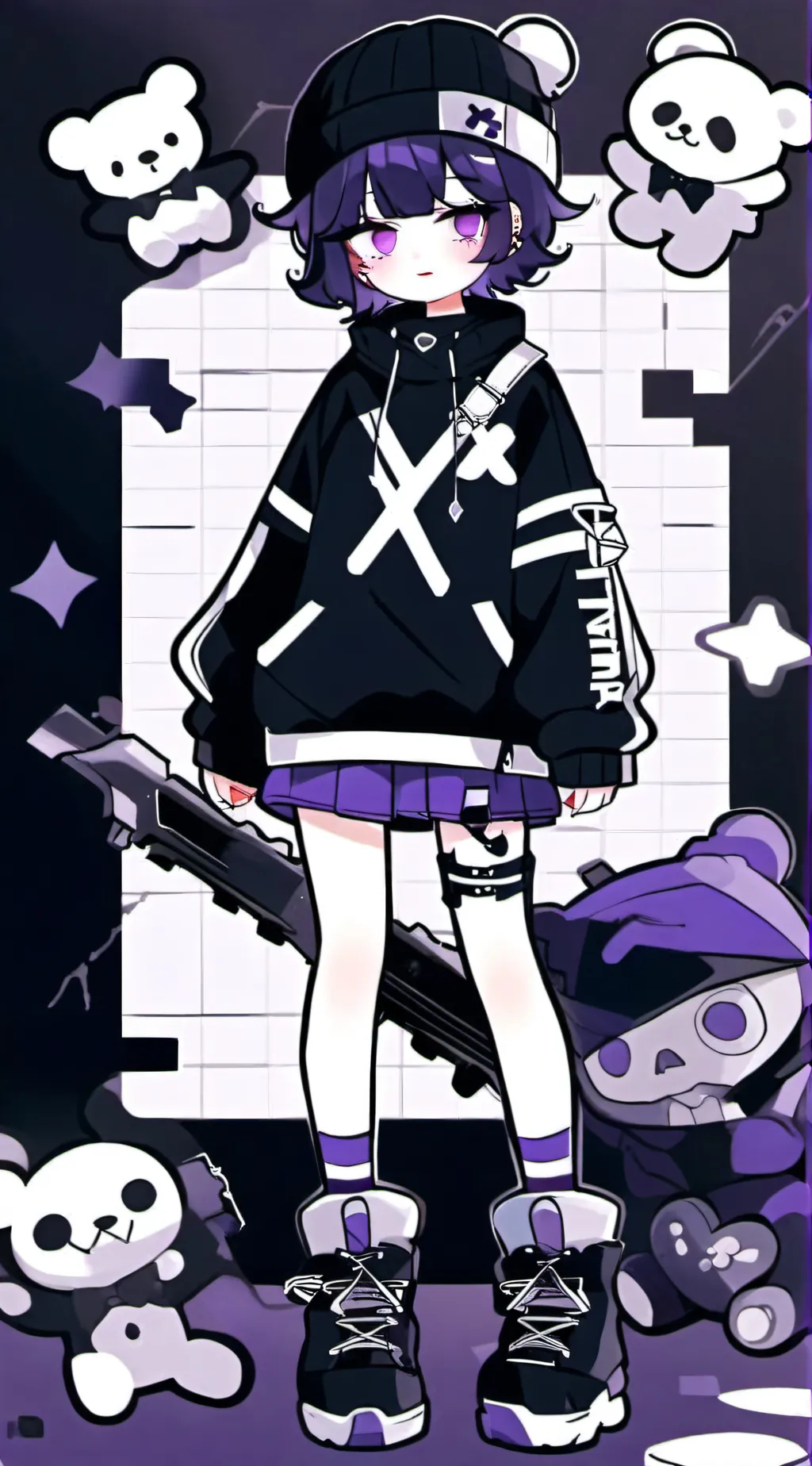 ai character: uzi background