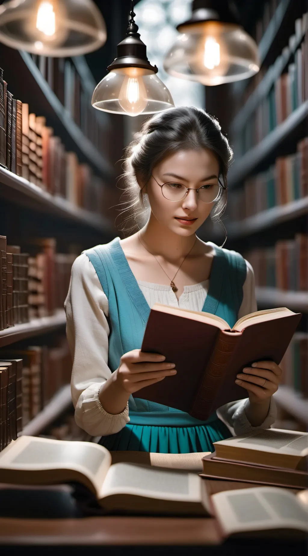 ai character: librarian  background