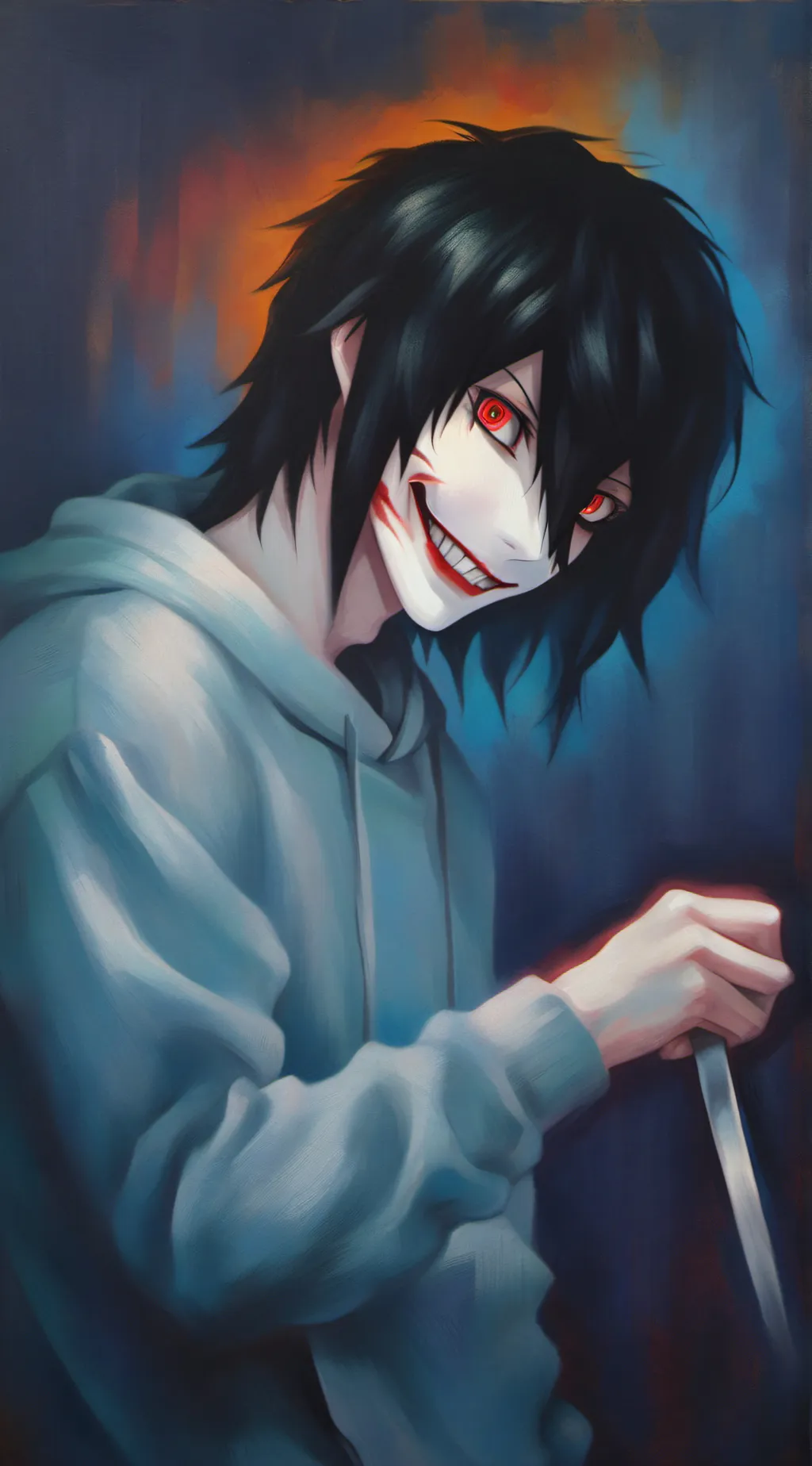 ai character: Jeff the killer  background