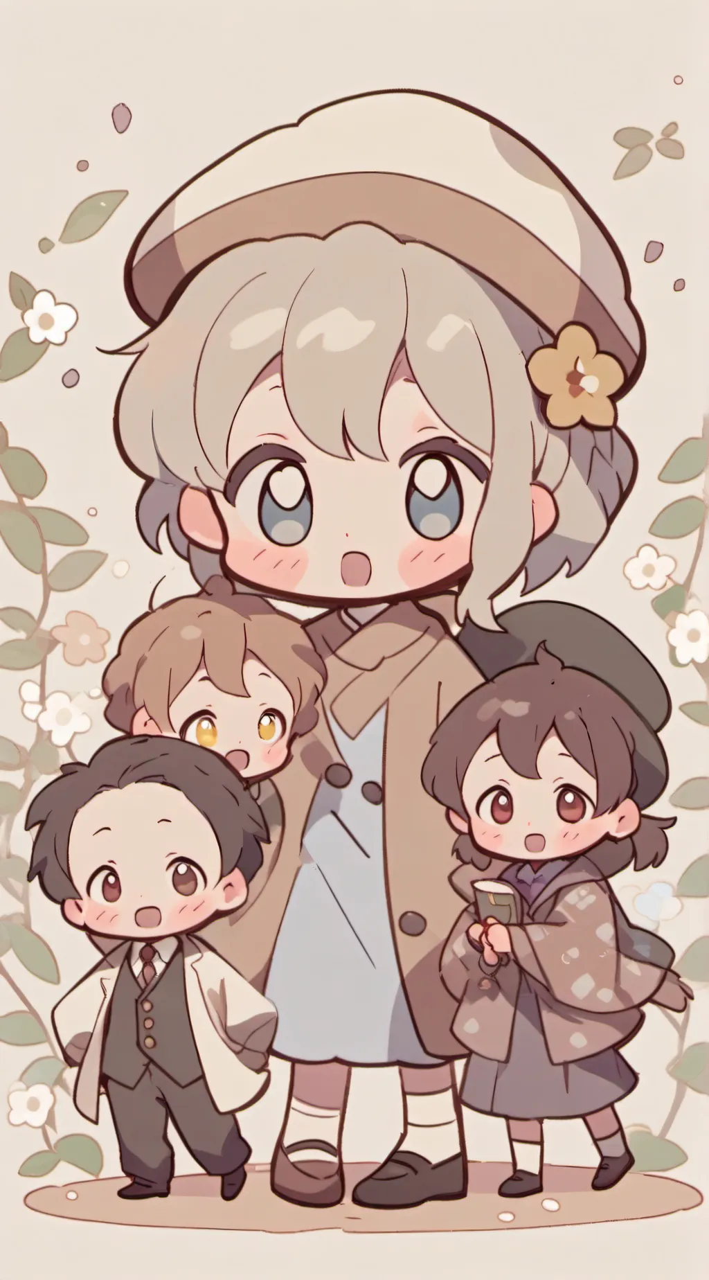 ai character: Cute family background