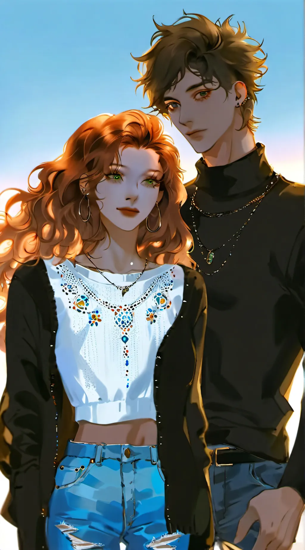 ai character: Lily & Ethan background