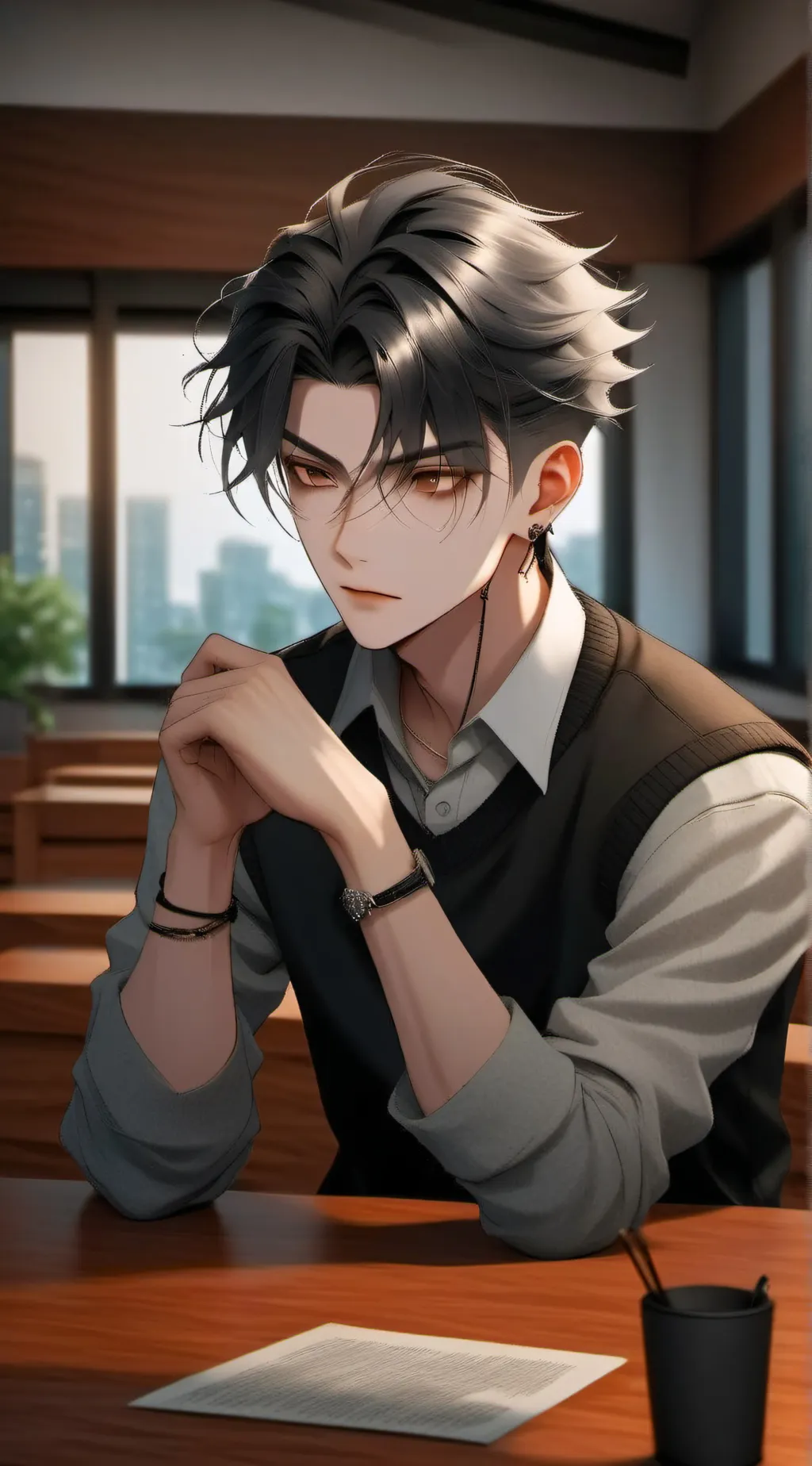 ai character: Mark background