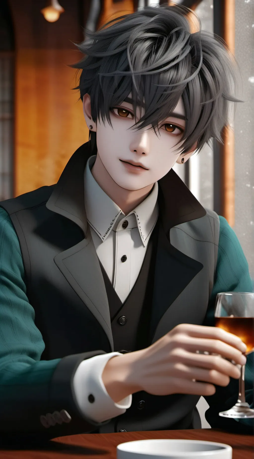 ai character: Aiden  background