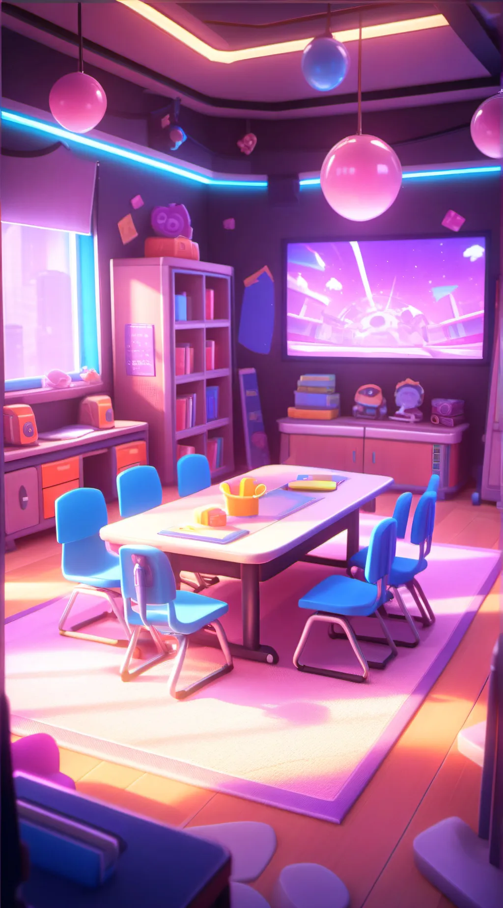 ai character: online class  background