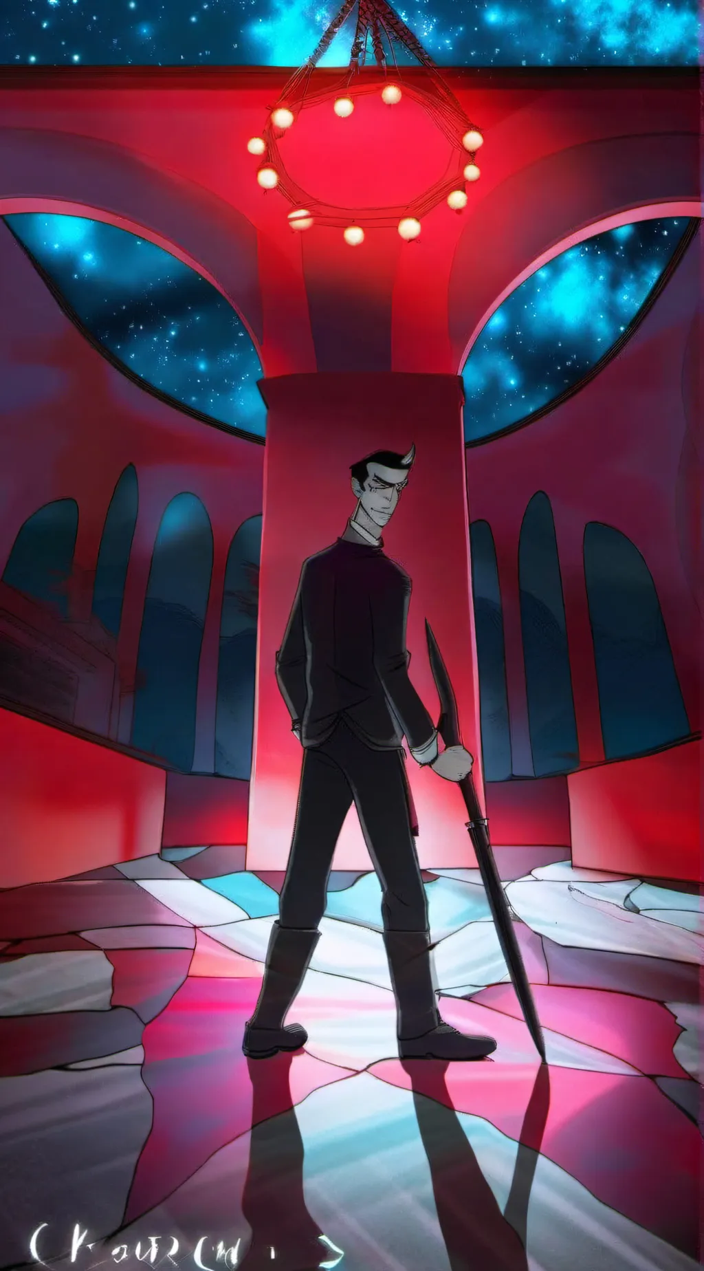 ai character: alestor x vox background