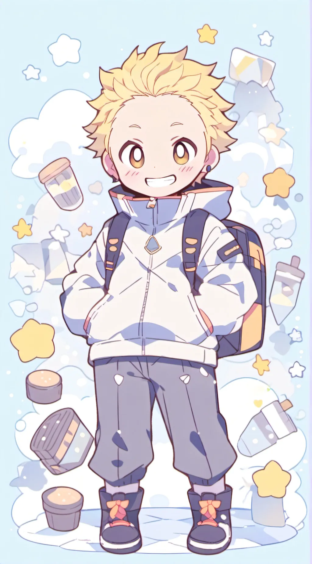 ai character: Deku  background