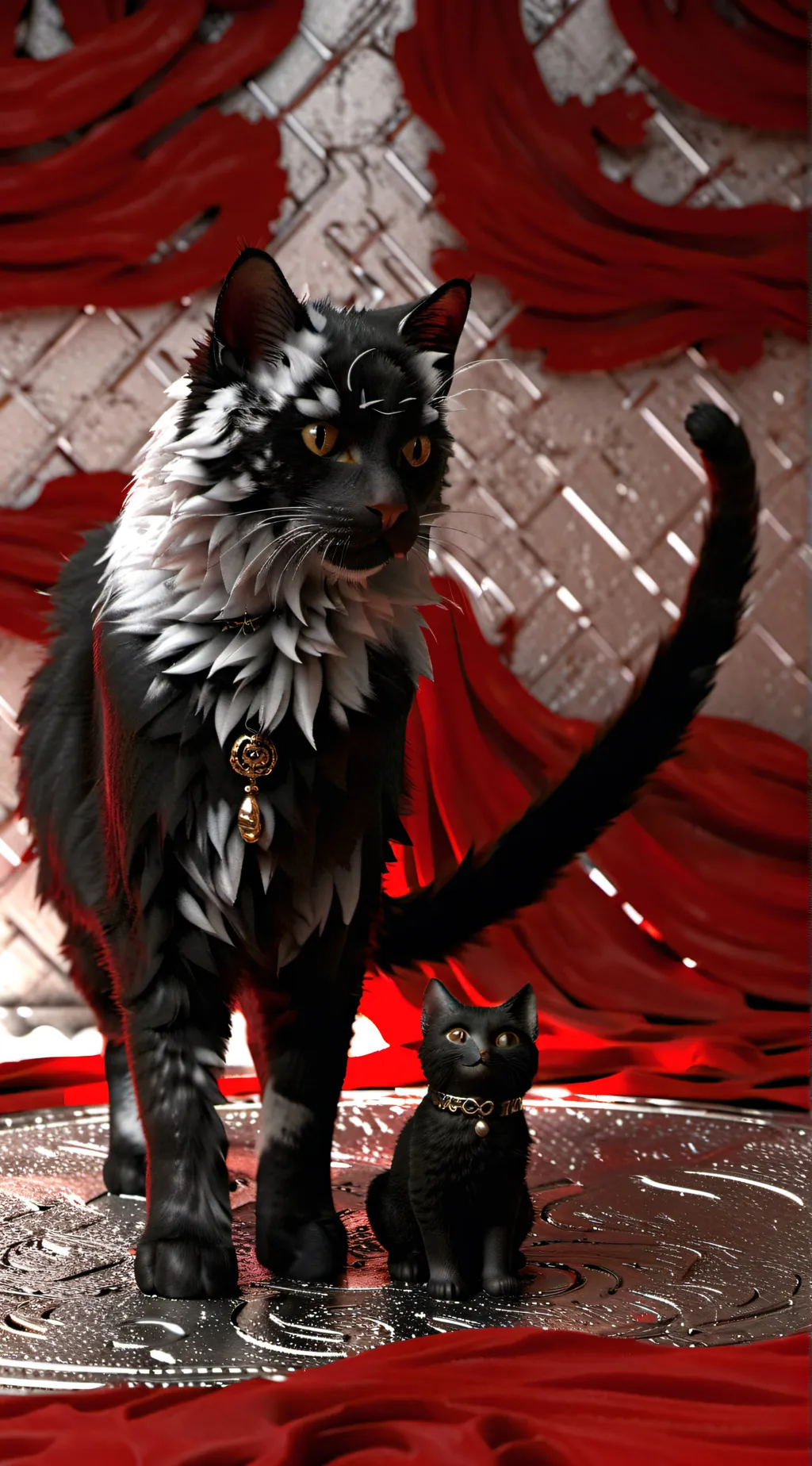 ai character: Lunar and Star background