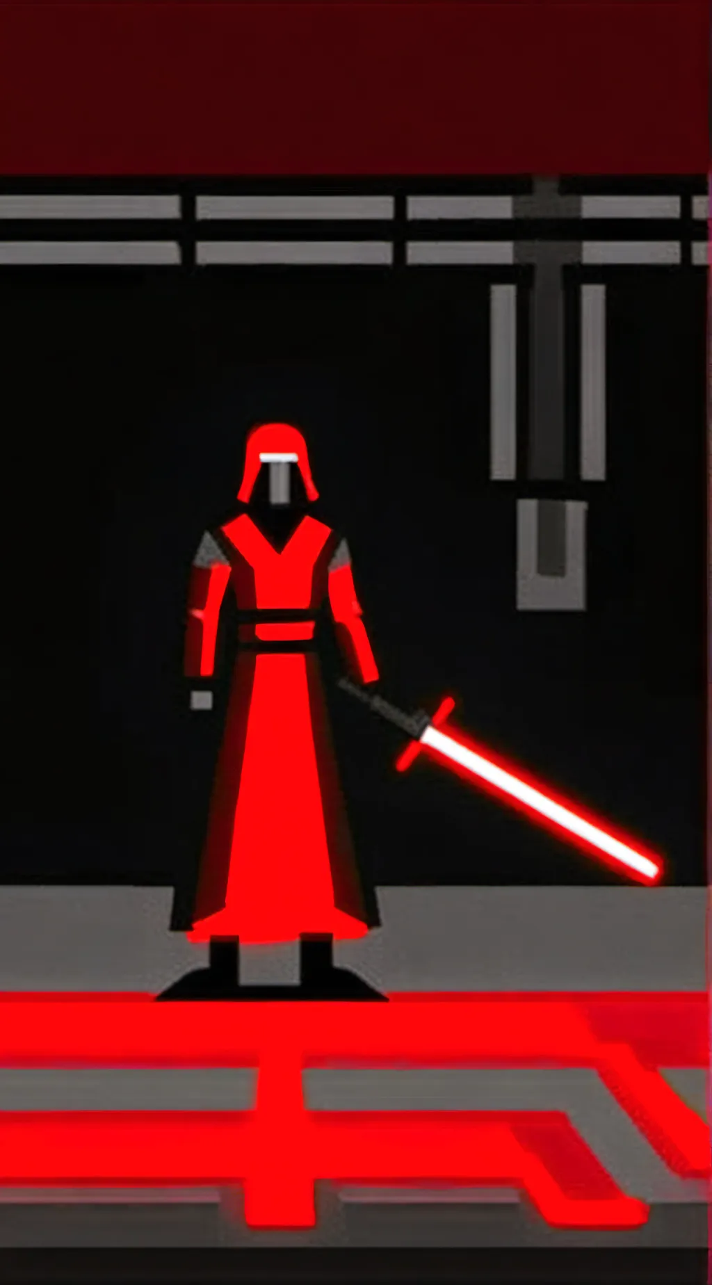 ai character: Red background