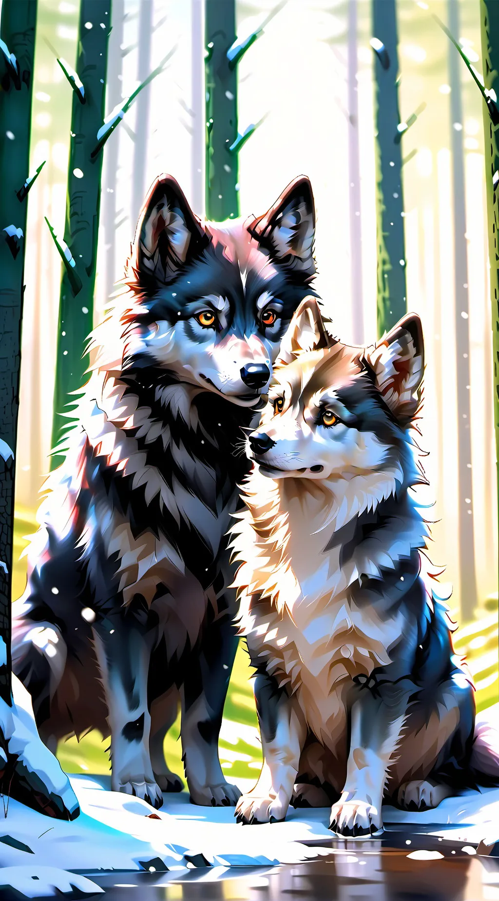 ai character: Riro and Quido(PUP background