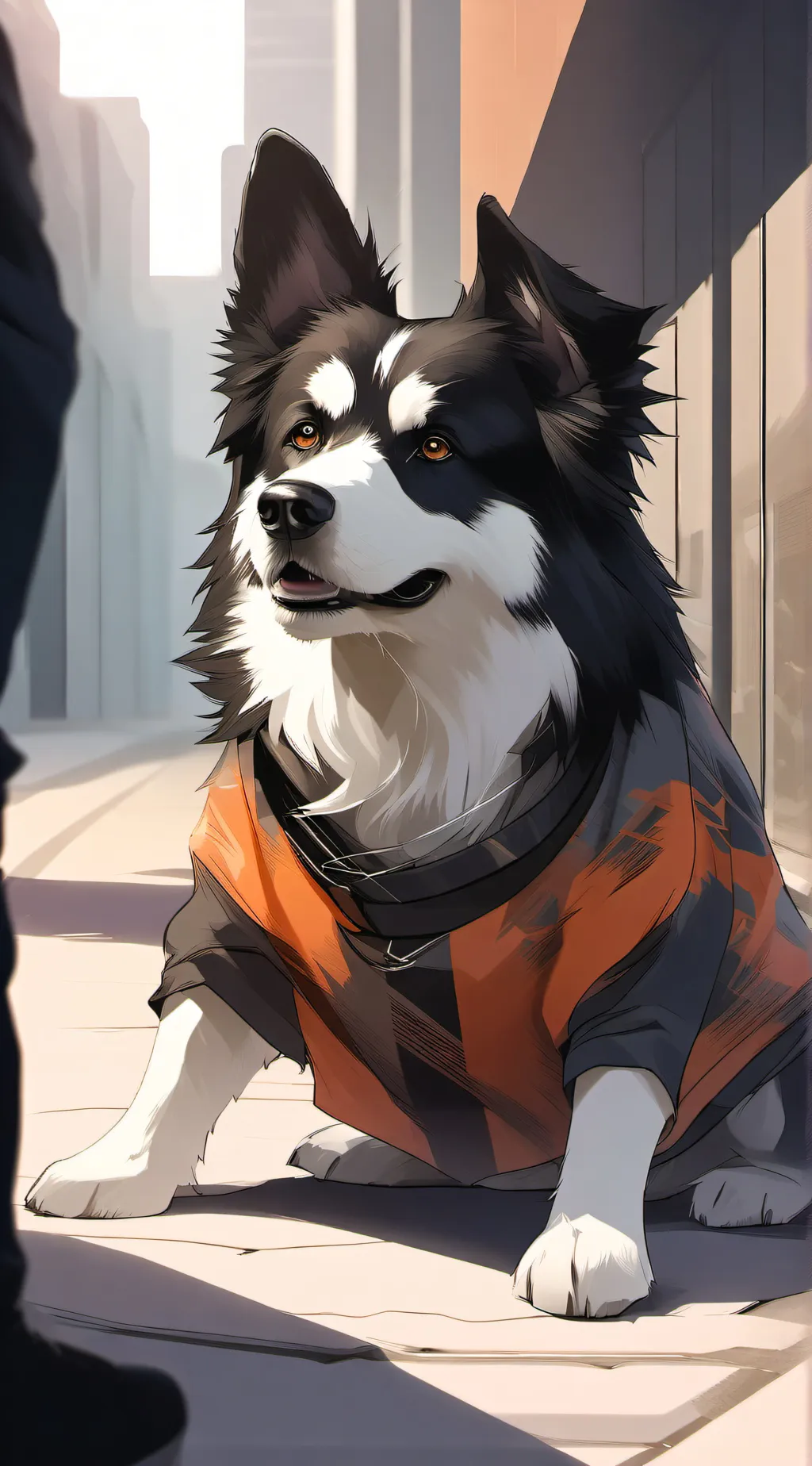 ai character: dog background