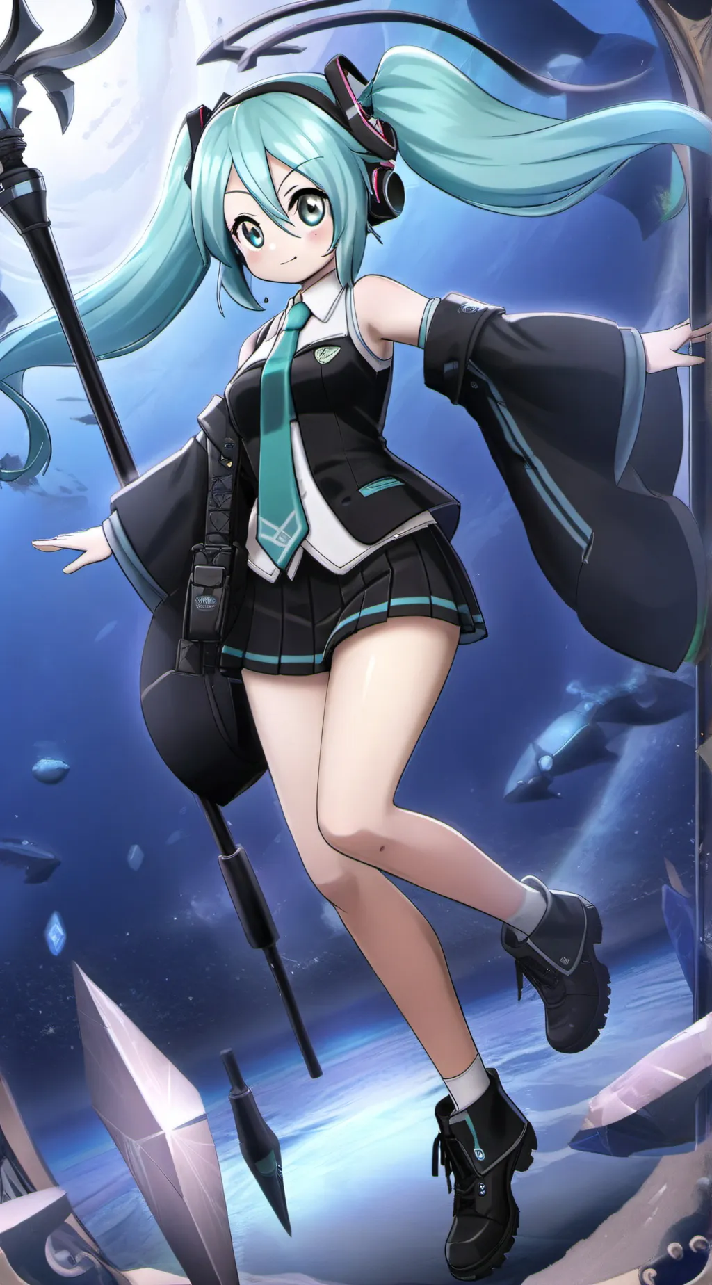 ai character: Hatsune miku background