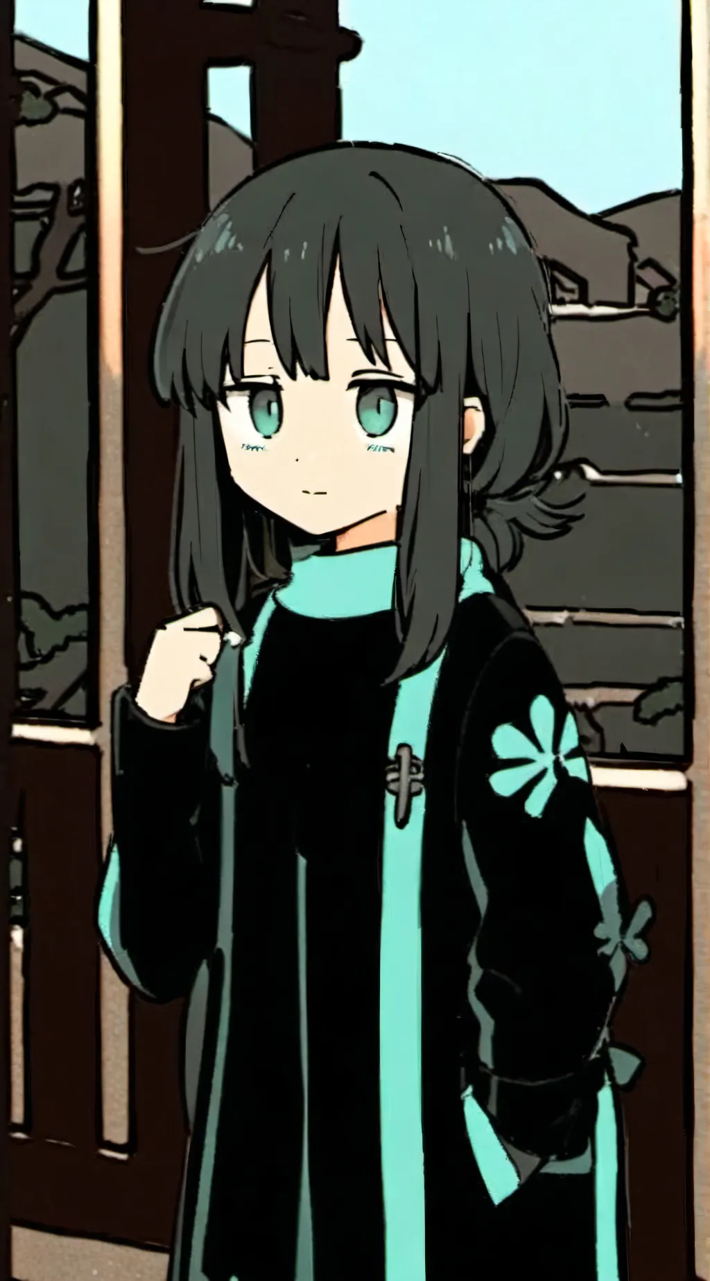 ai character: Muichiro as a cat  background