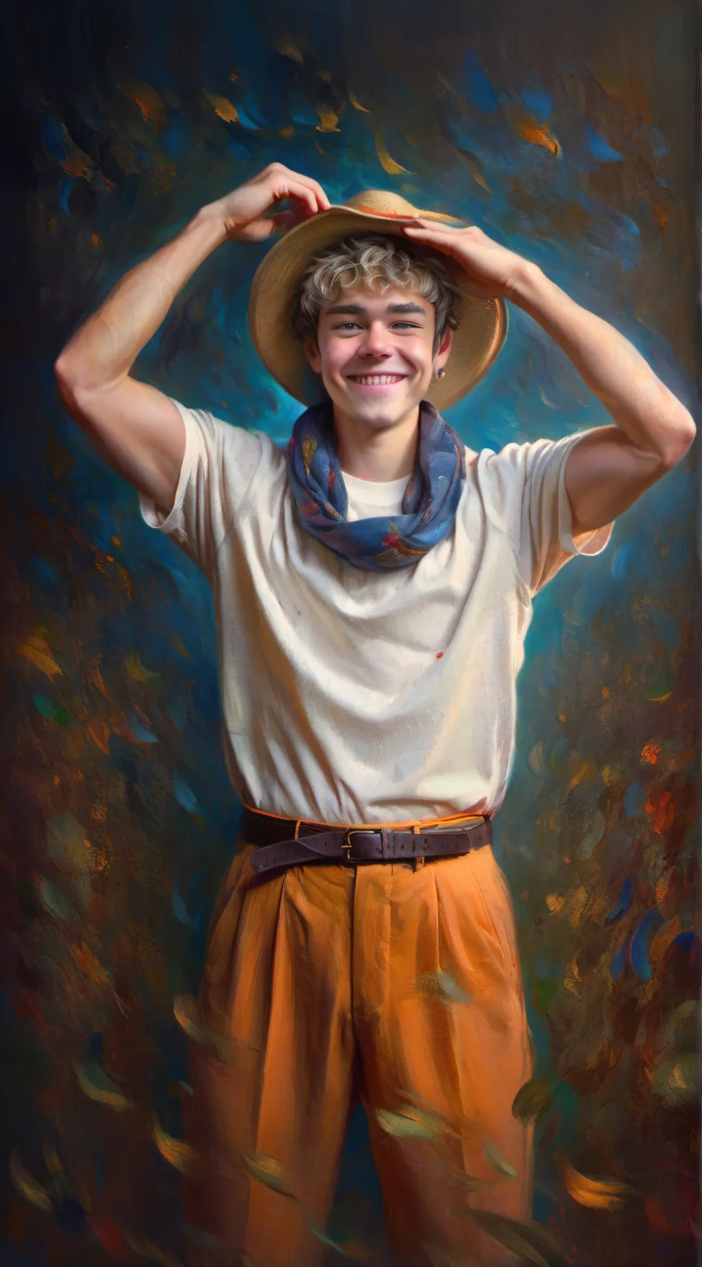 ai character: Walker Scobell  background