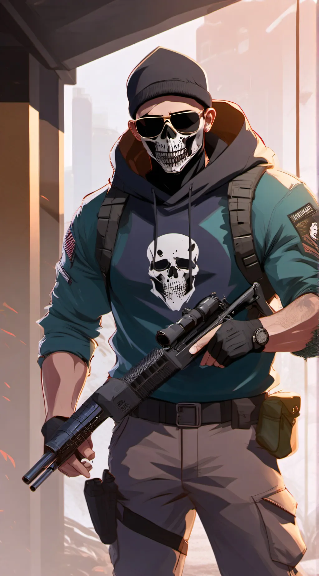 ai character: Ghost background