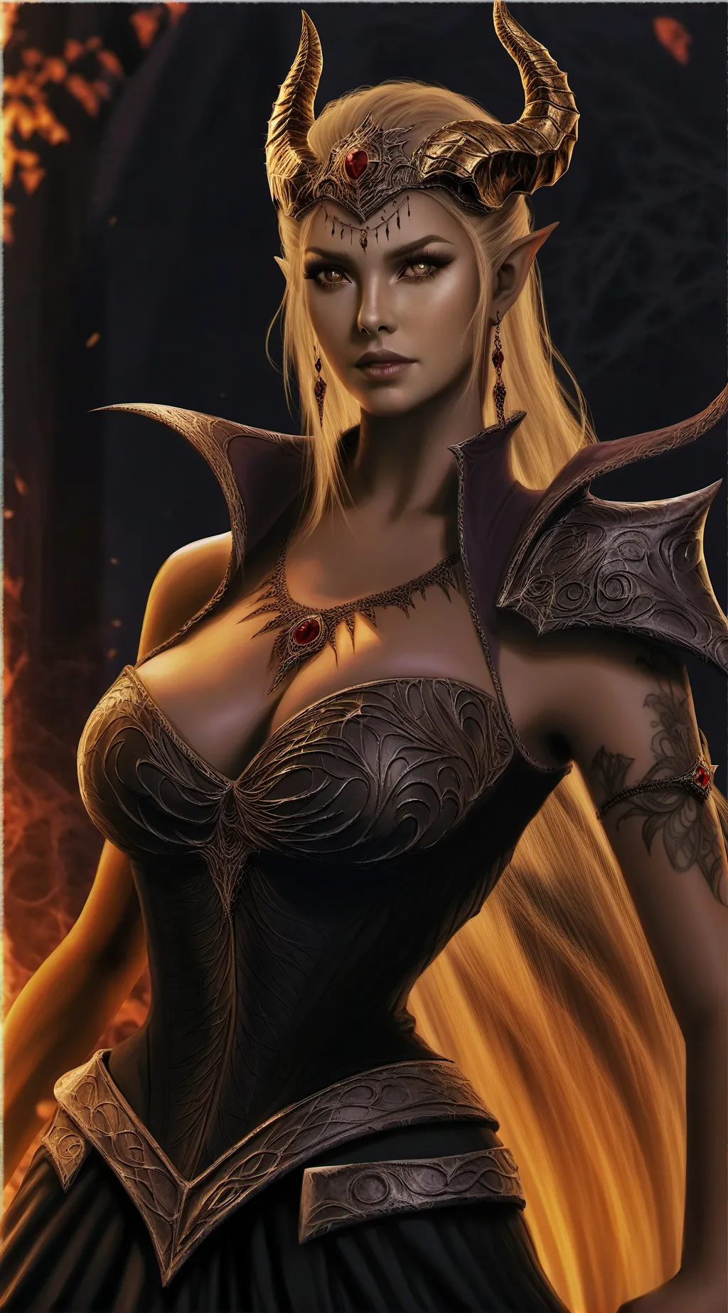 ai character: Demon queen background