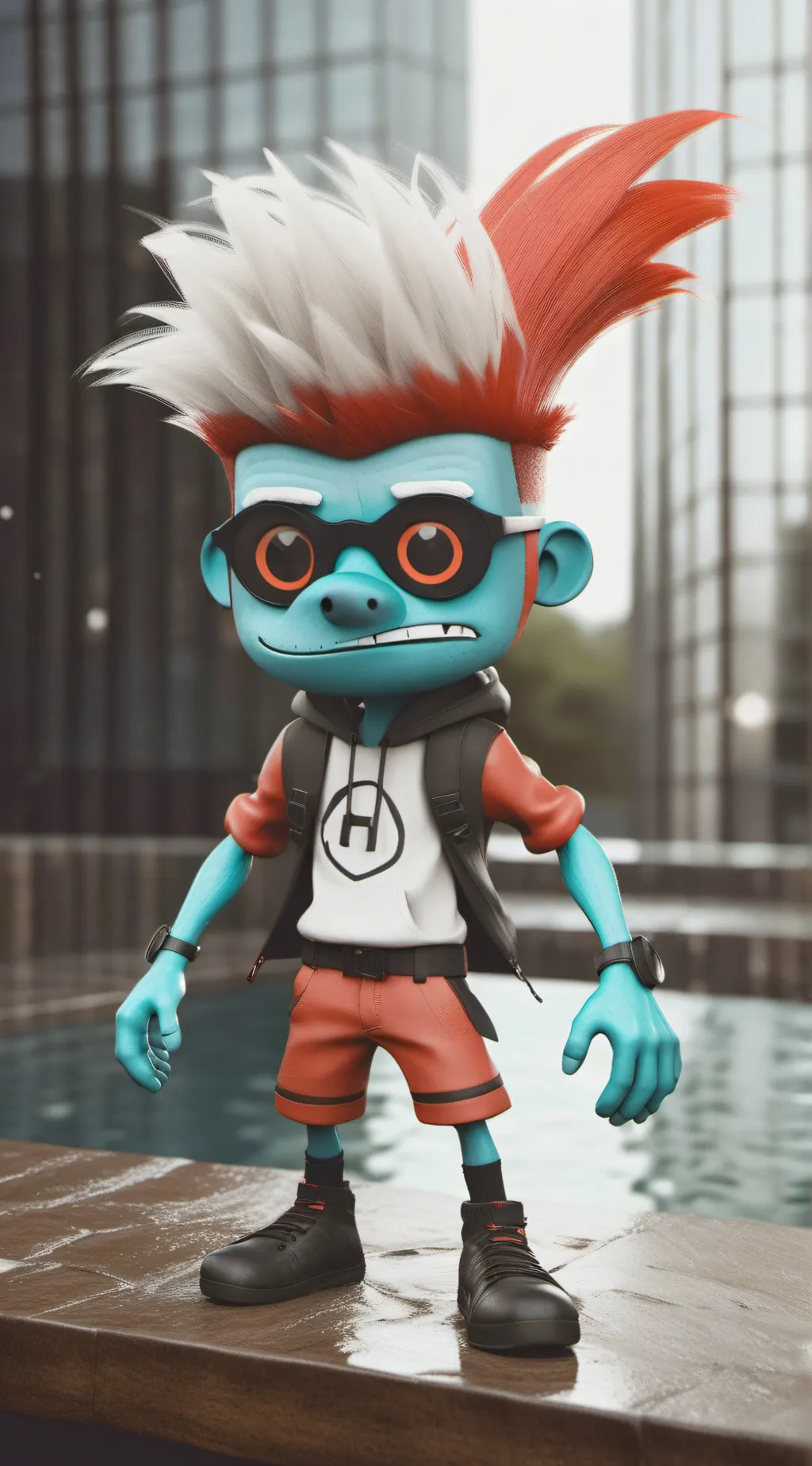 ai character: synth background