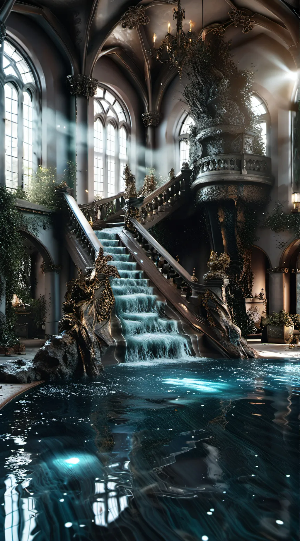 ai character: mha pool party background