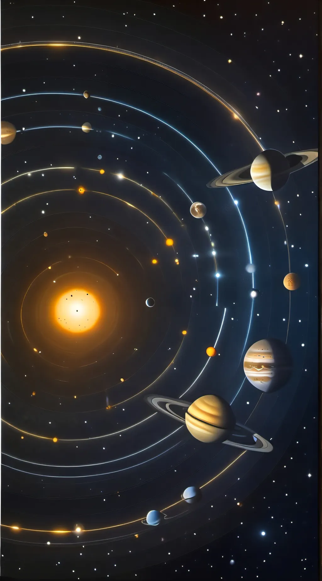 ai character: Solar balls  background