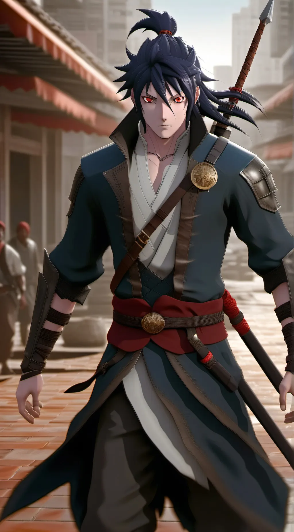 ai character: sasuke uchiha  background