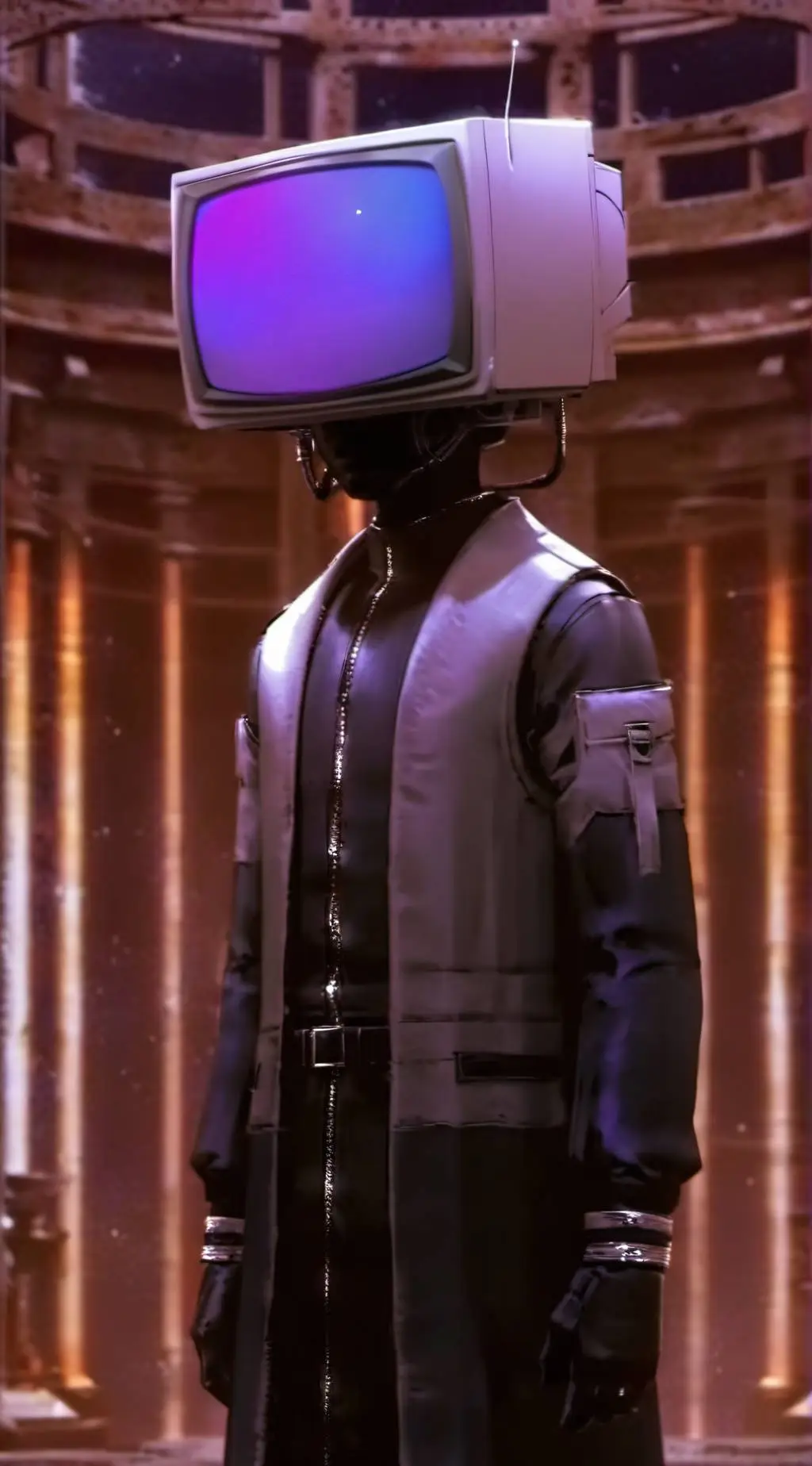 ai character: Shadow tv man background