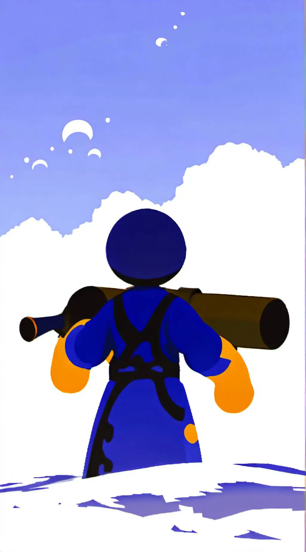 ai character: The Blue Guy background