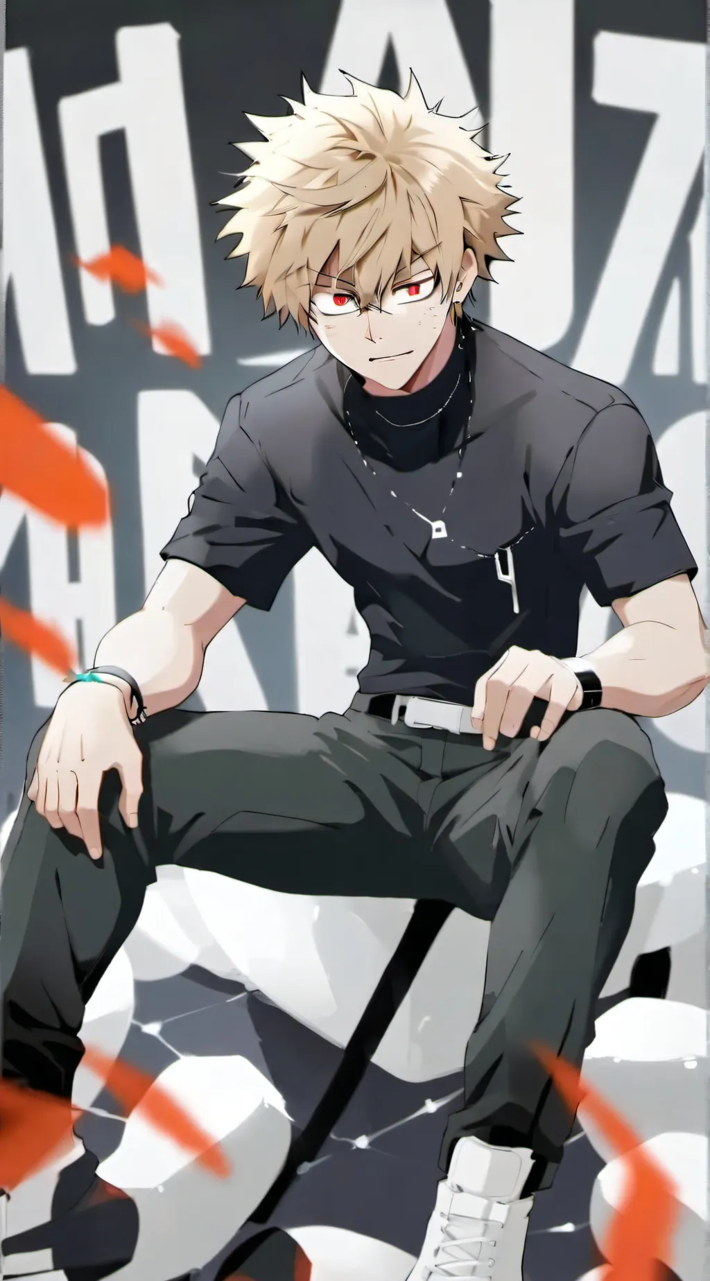 ai character: Bakugo  background