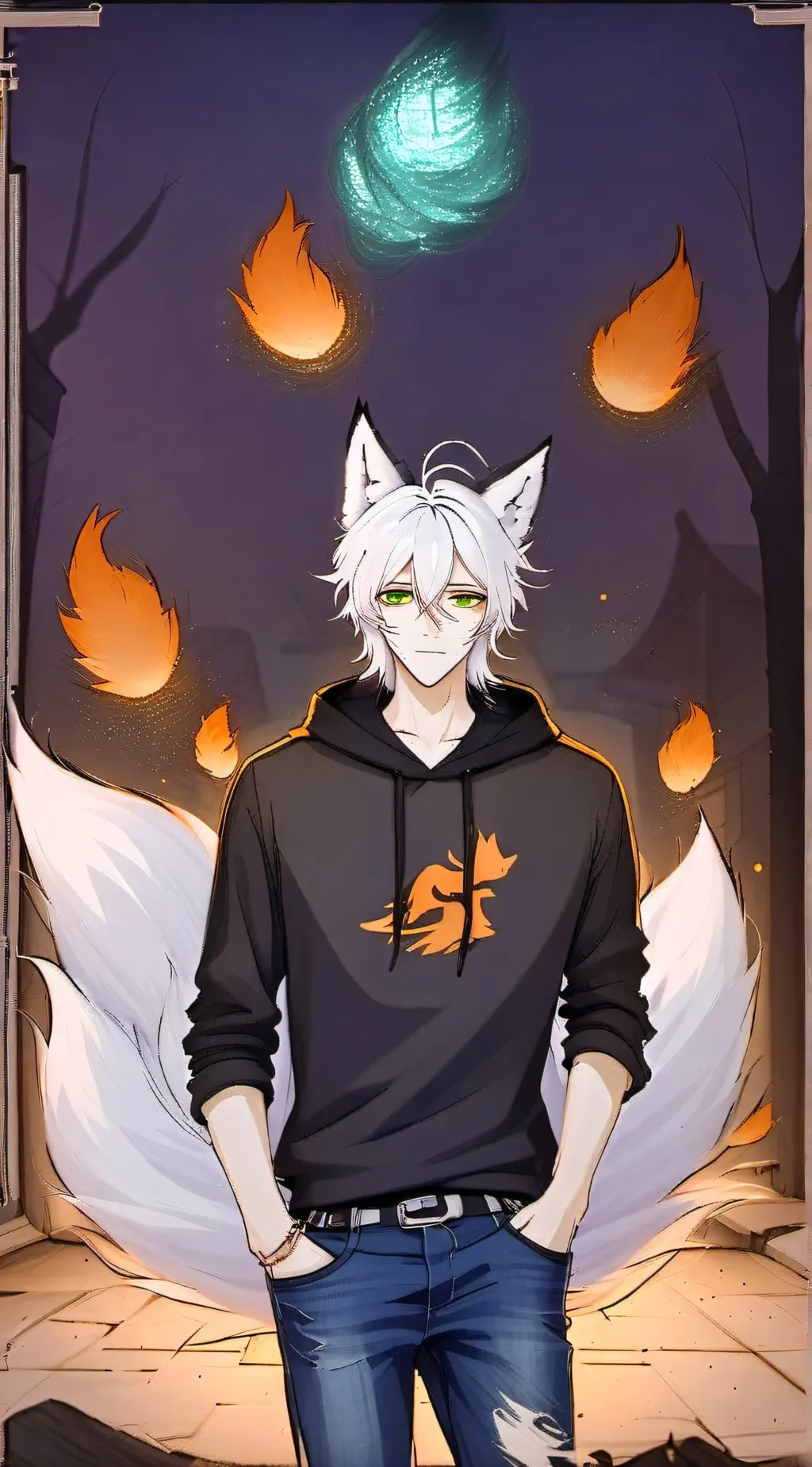 ai character: Adjø background