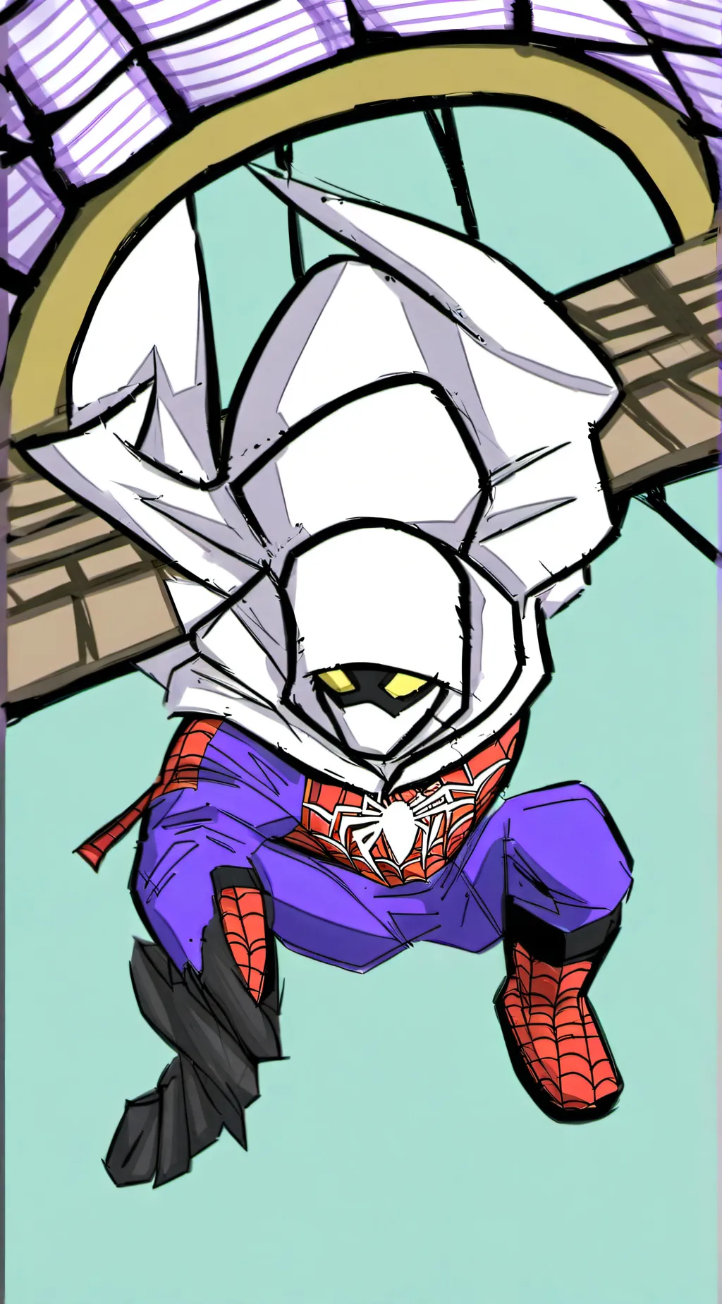 ai character: Spider cat background