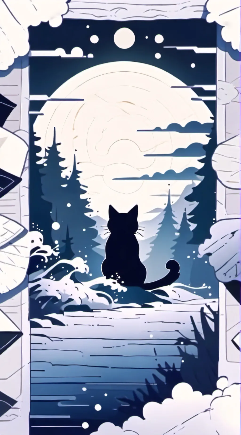 ai character: Black cat background