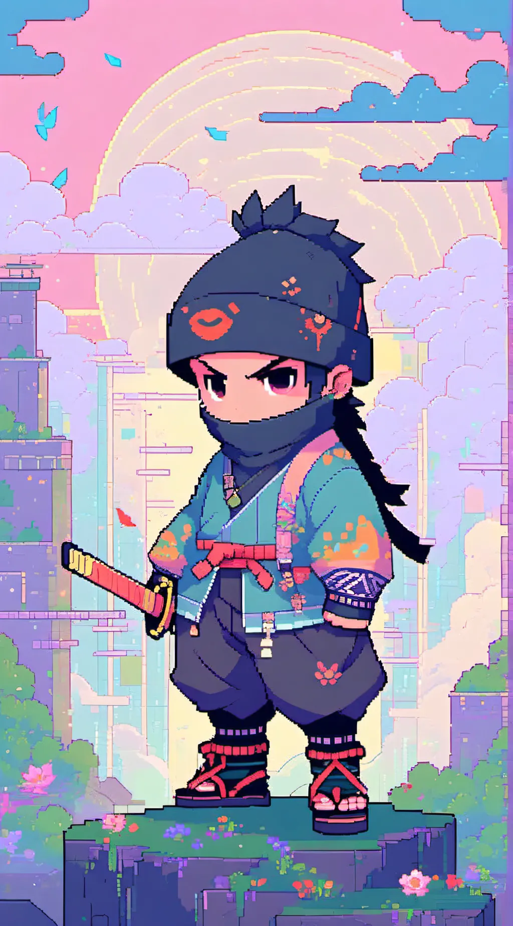 ai character: tobes ninja  background