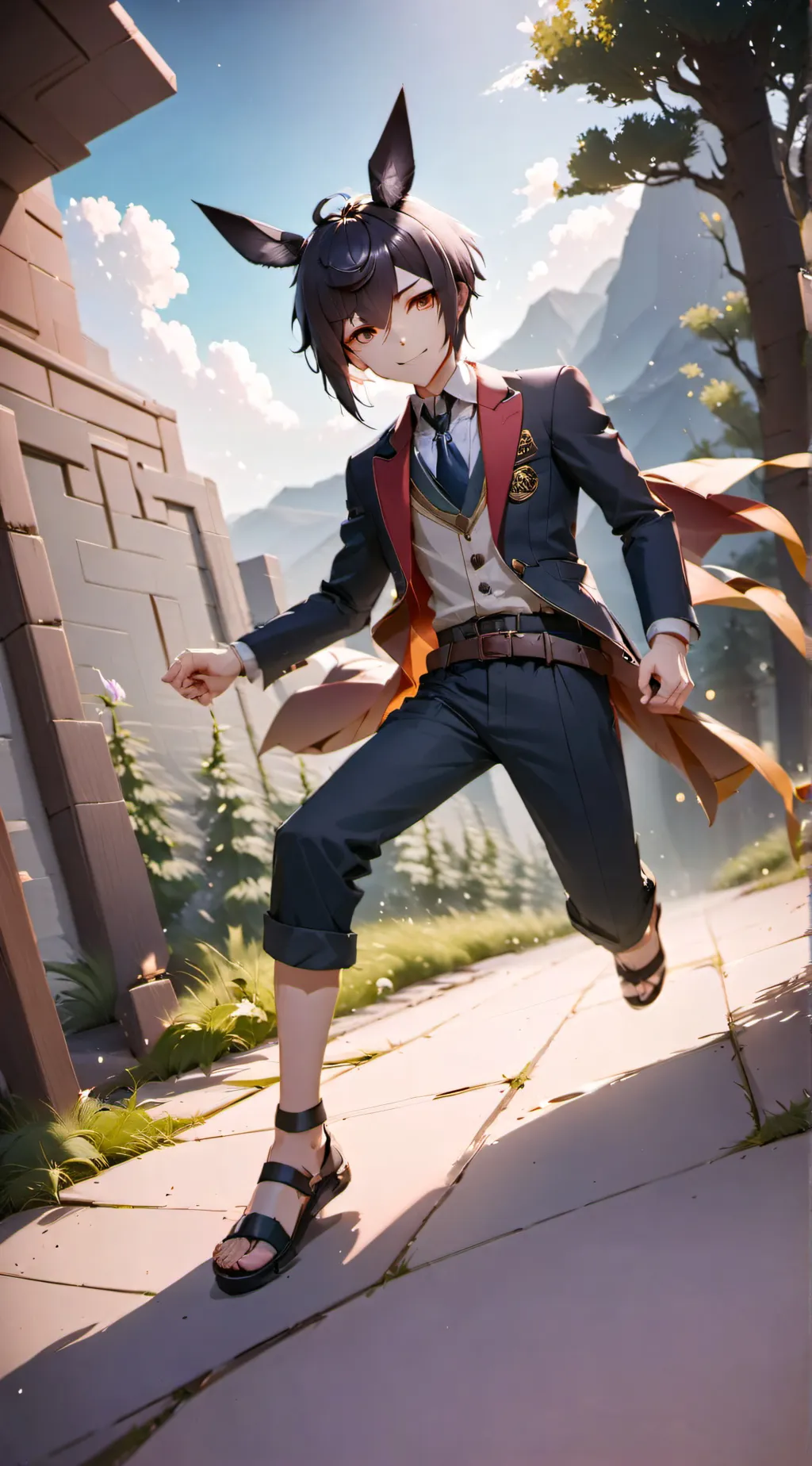 ai character: Anubis Ma'at background