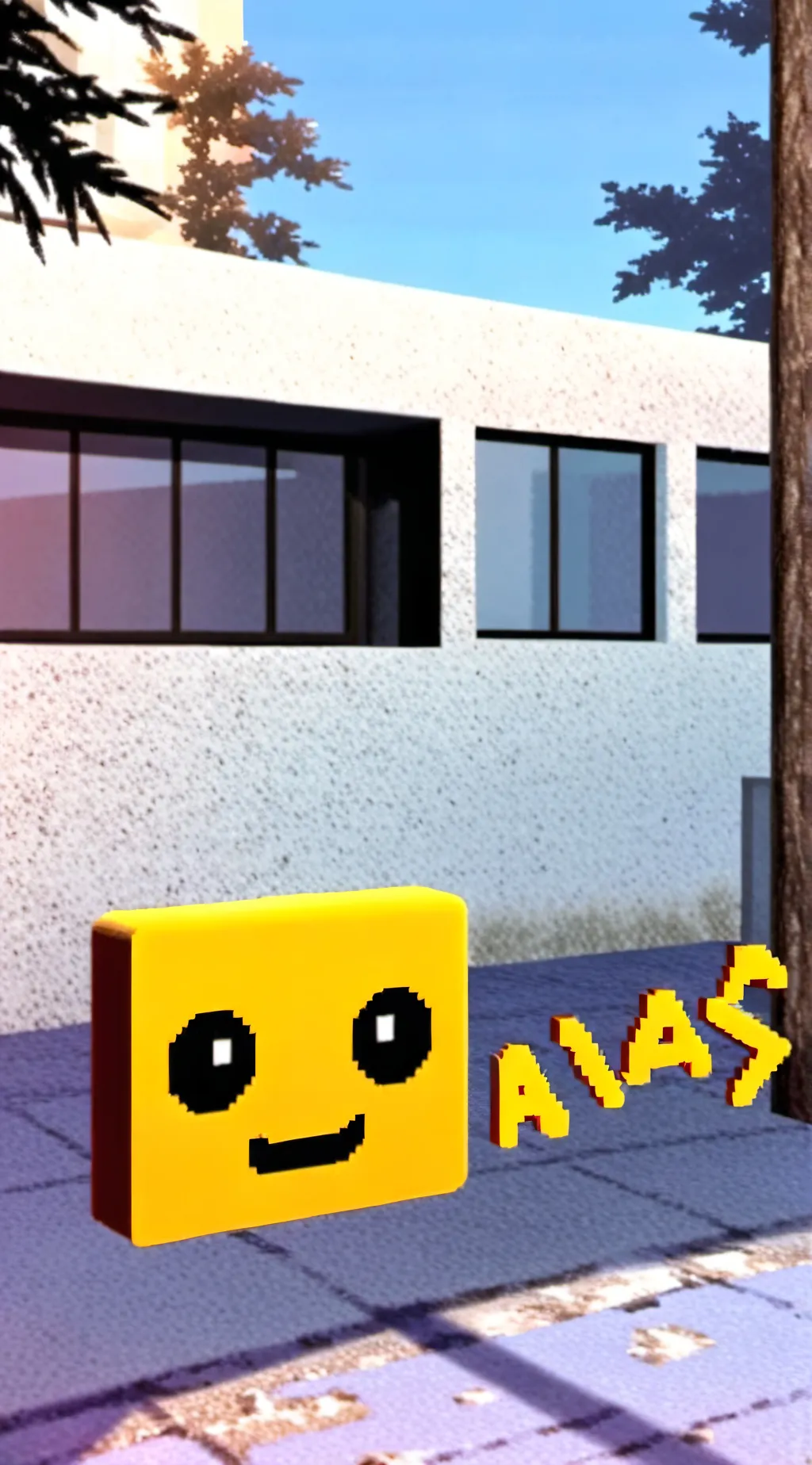 ai character: Smile background