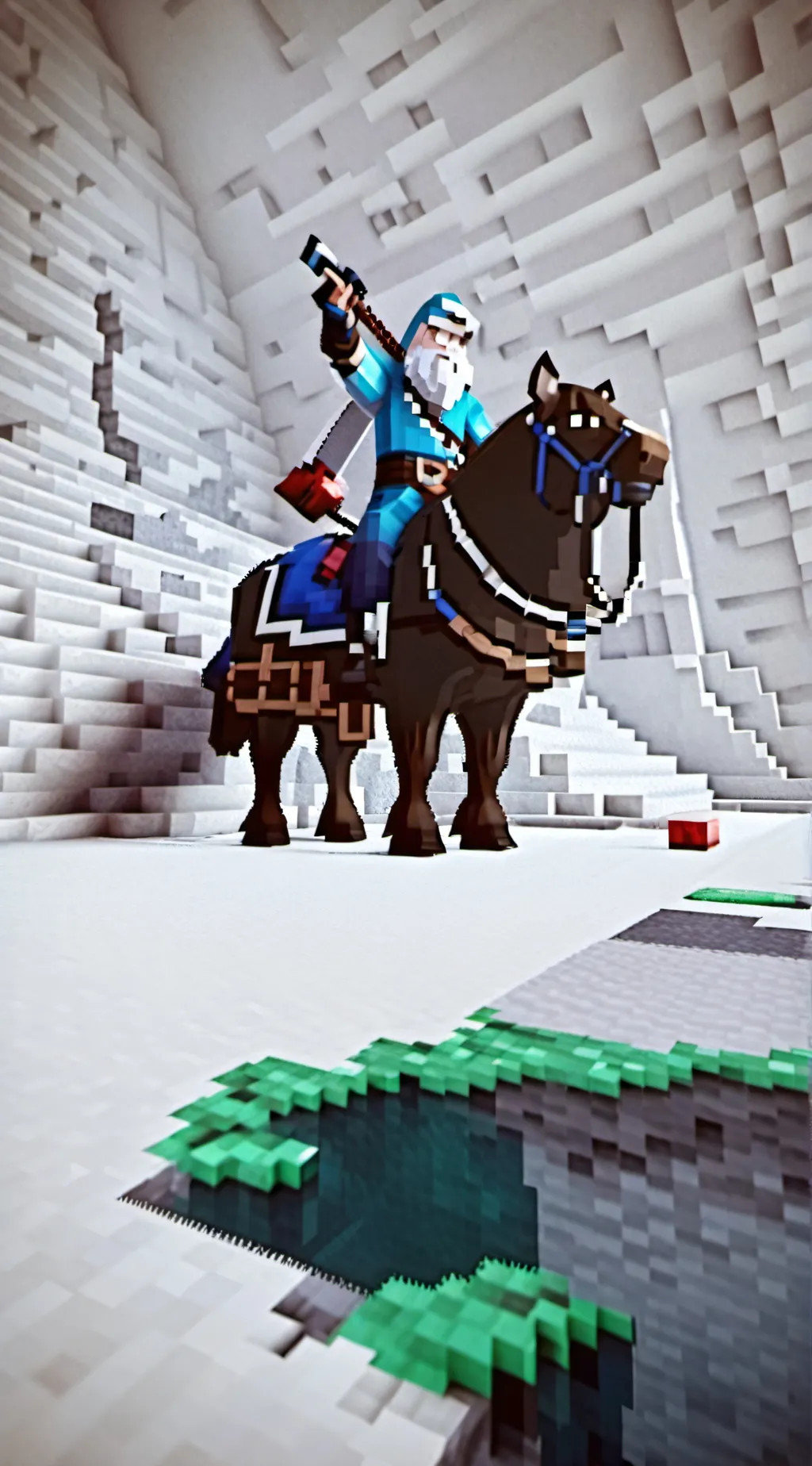 ai character: minecraft  background