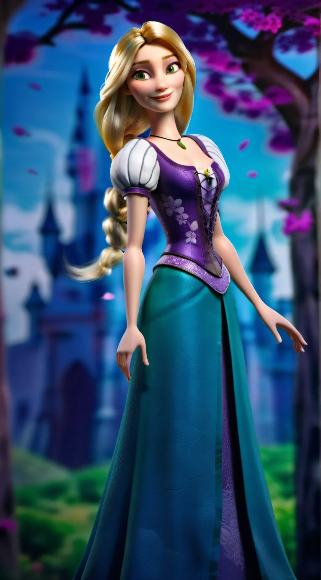 ai character: Rapunzel  background