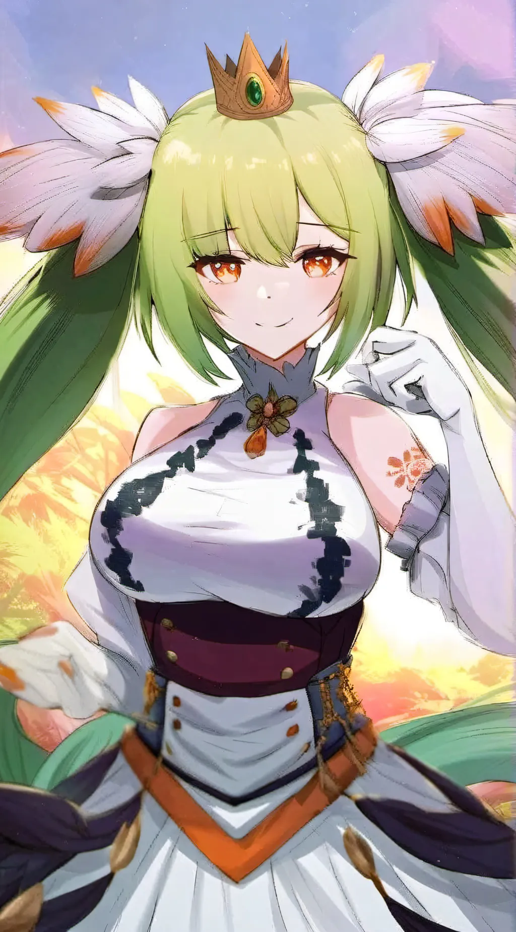 ai character: Elf princess  background