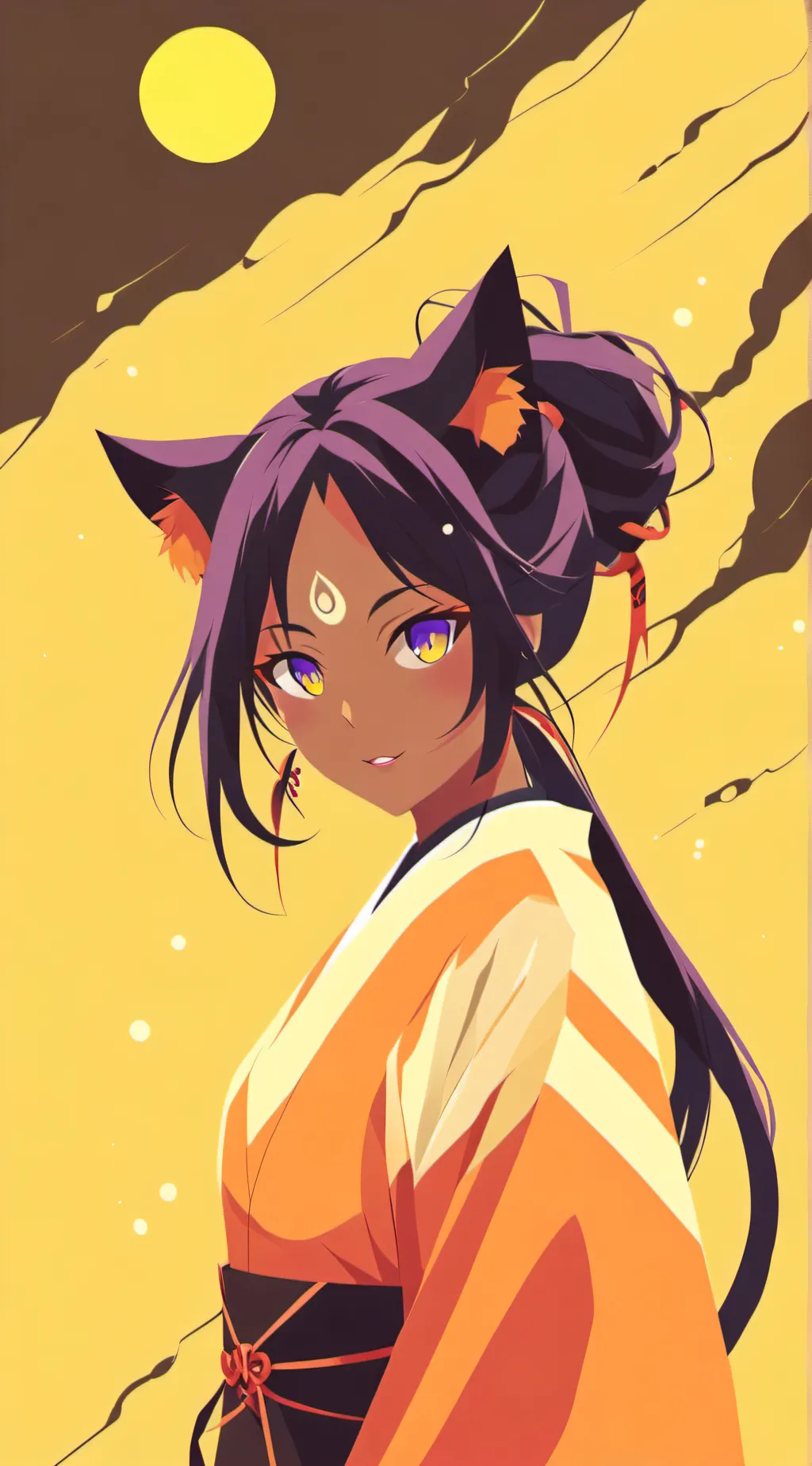 ai character: Yoruichi  background