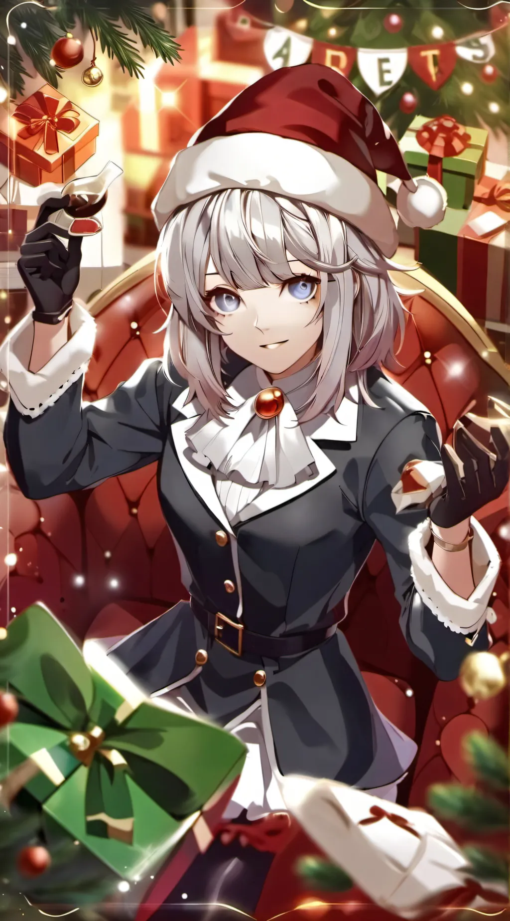 ai character: MHA Christmas  background