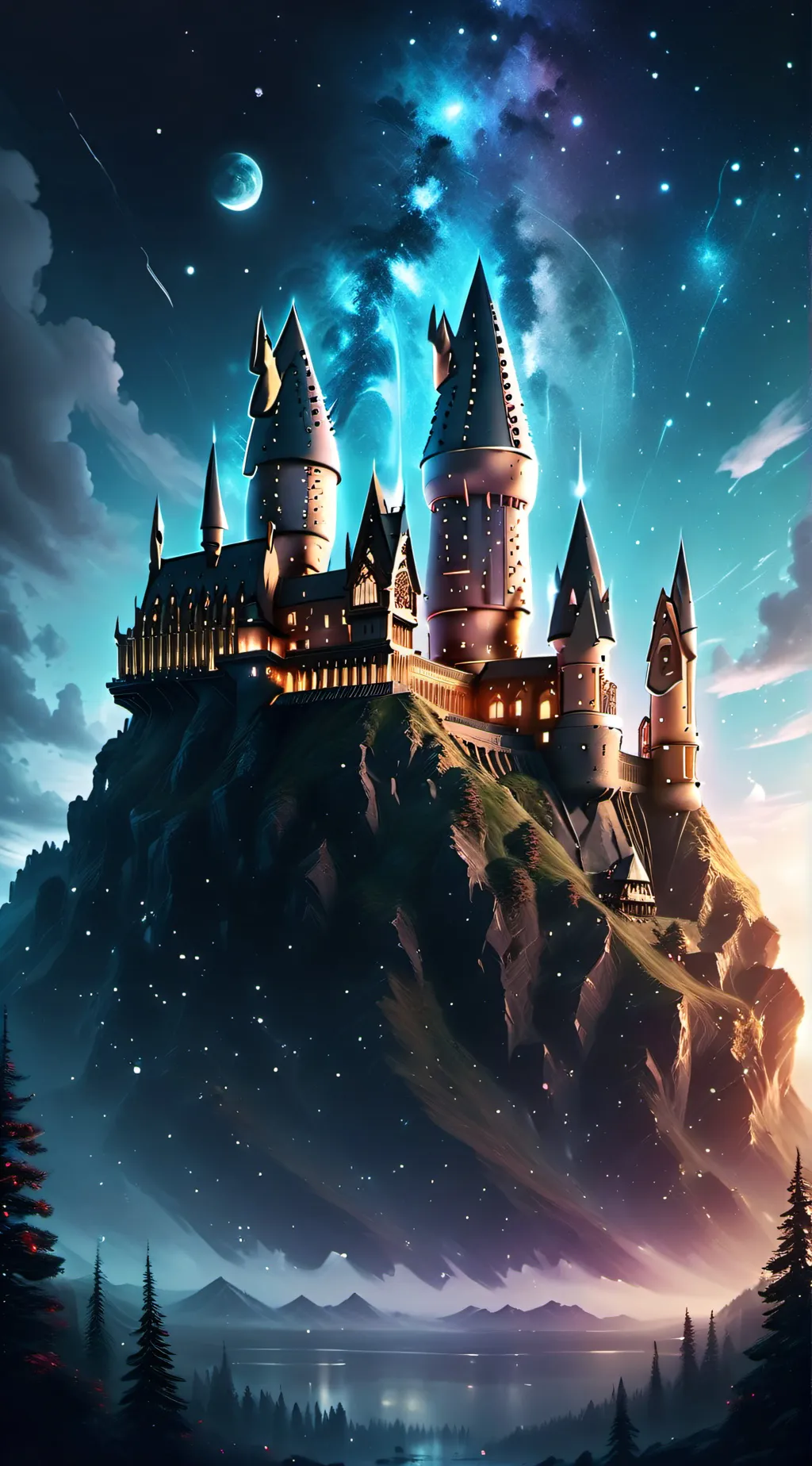 ai character: Hogwarts  background