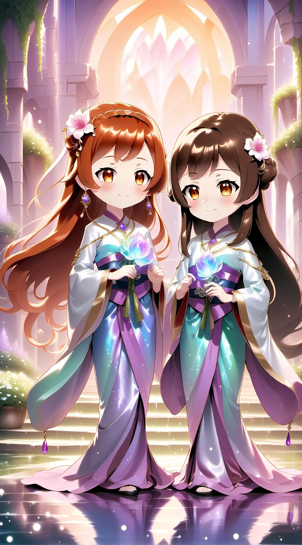ai character: Lily  and Kaia  background