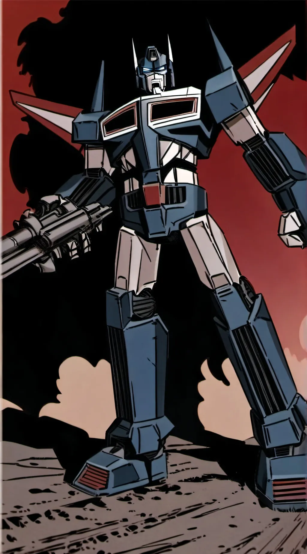 ai character: optimus prime  background