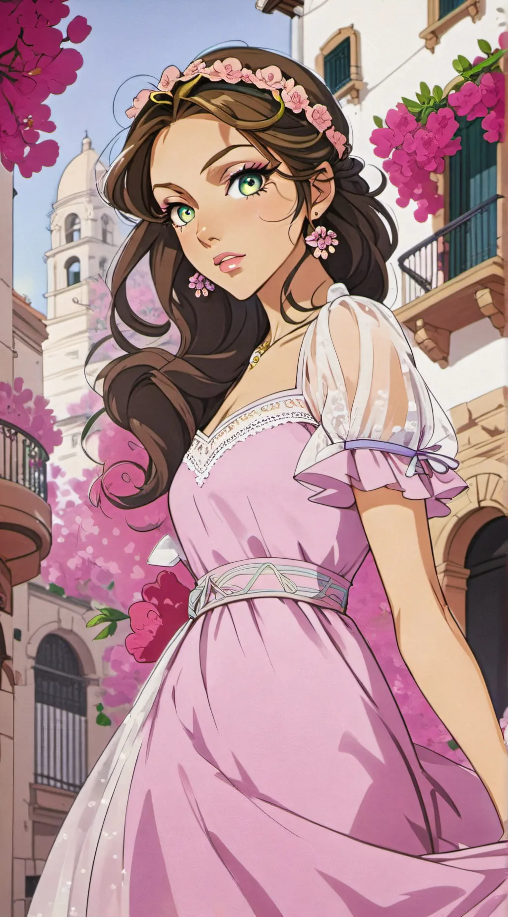 ai character: Rosa Santana background