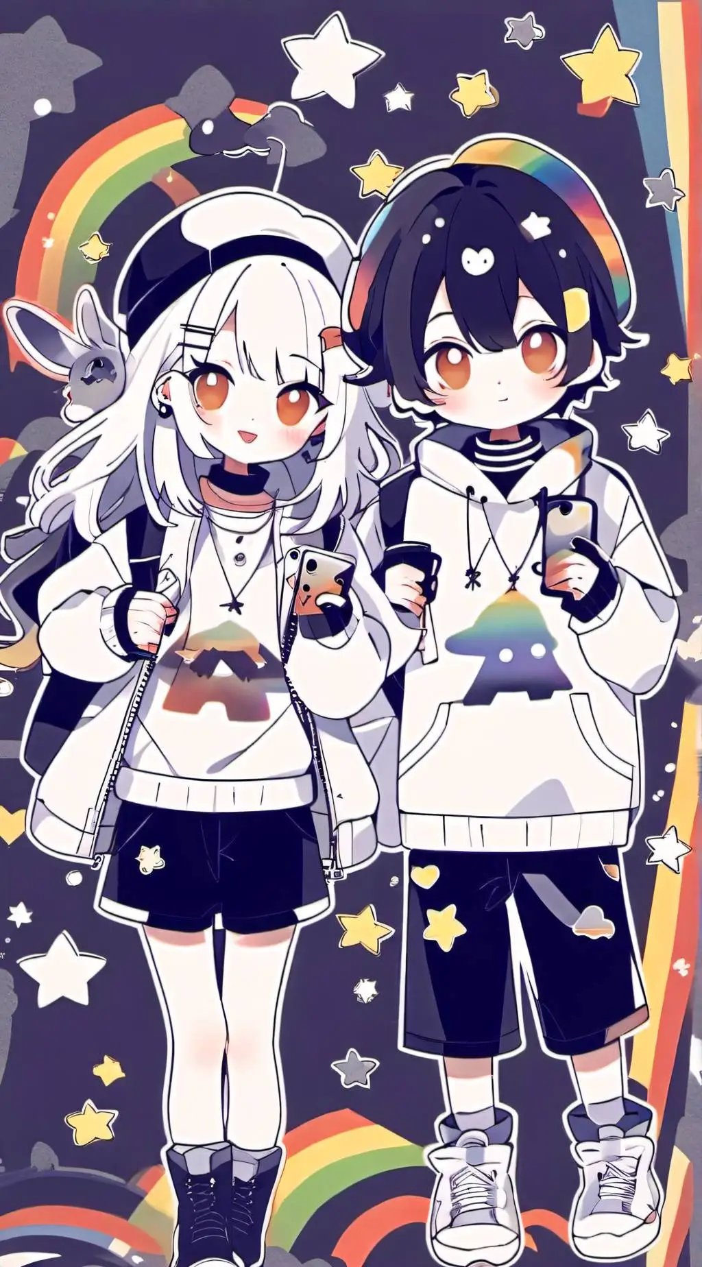 ai character: Rainbow friends background