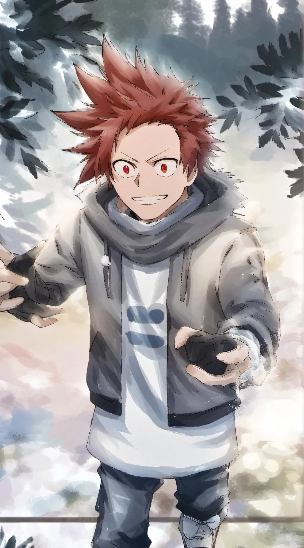 ai character: Eijiro Kirishima  background