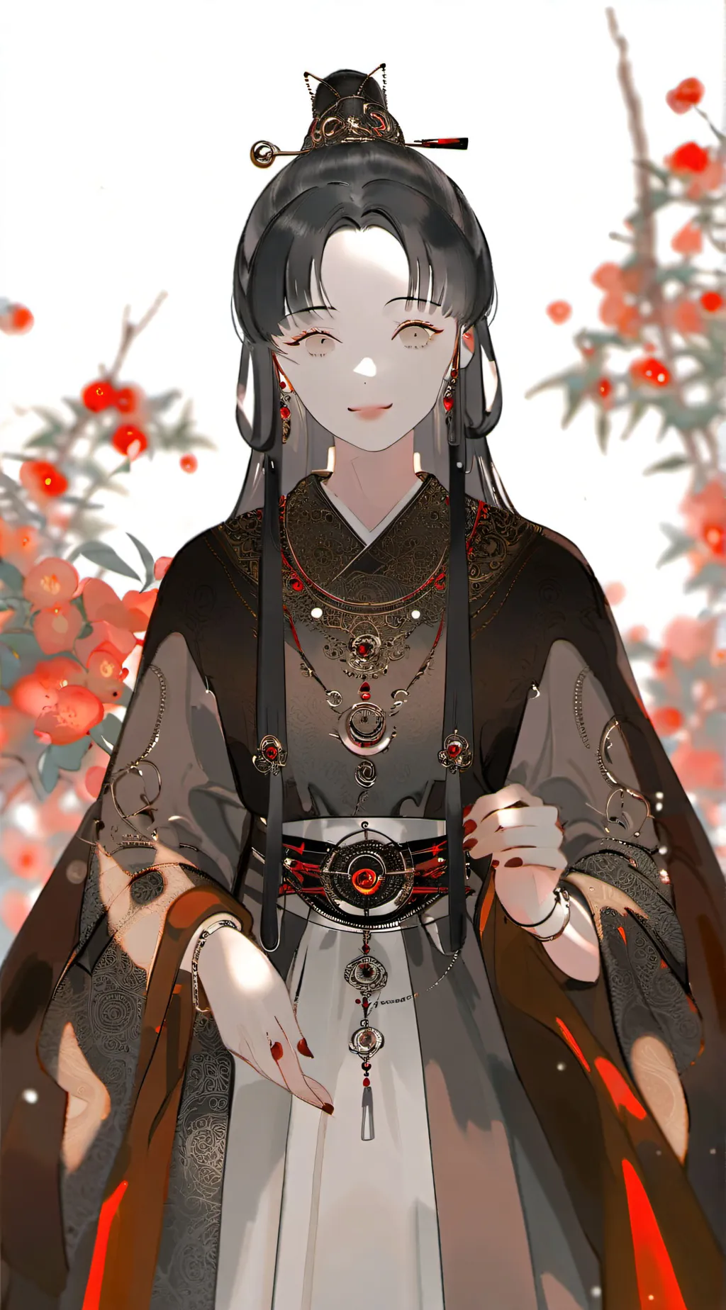ai character: Bff with Rose lily background
