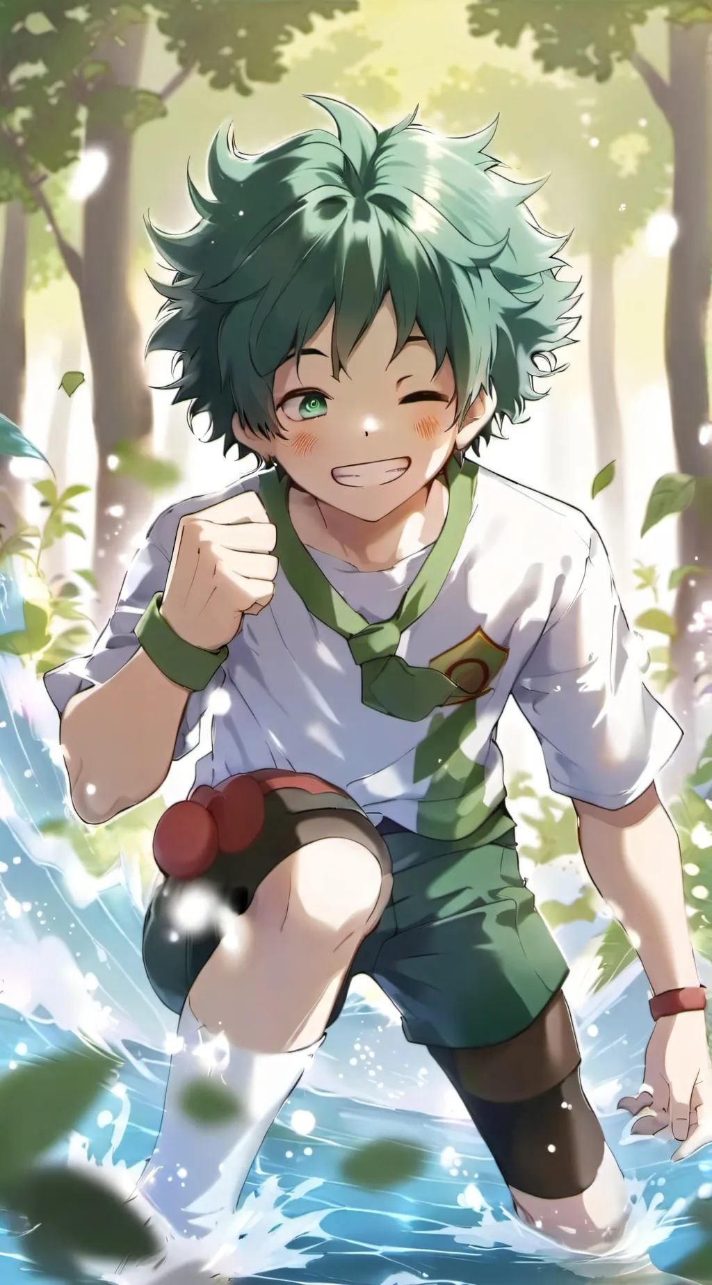 ai character: Deku💚 background