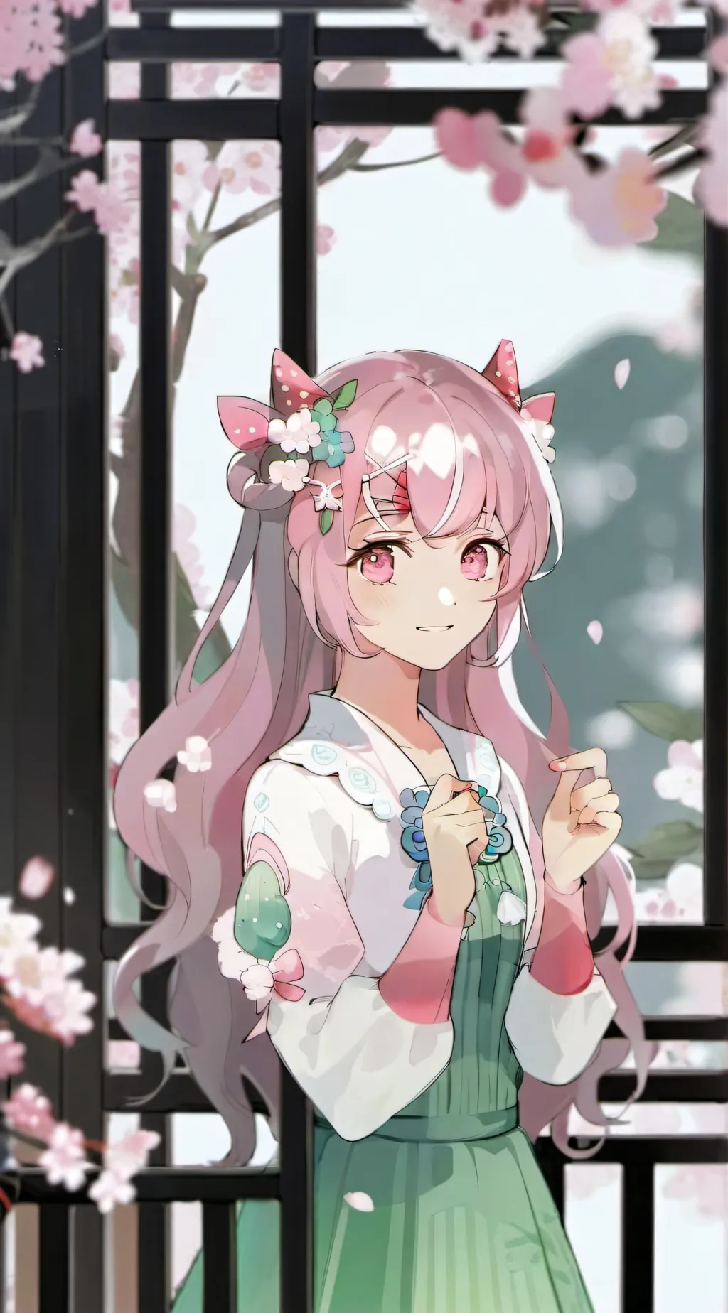 ai character: Sakura Miku background